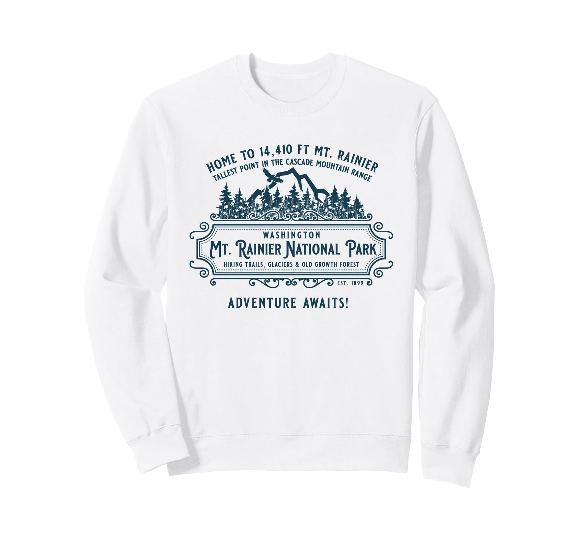 Mount Rainier National Park Sweatshirt - Custom Art Print Unisex - T-Shirt, Sweatshirt, Hoodie