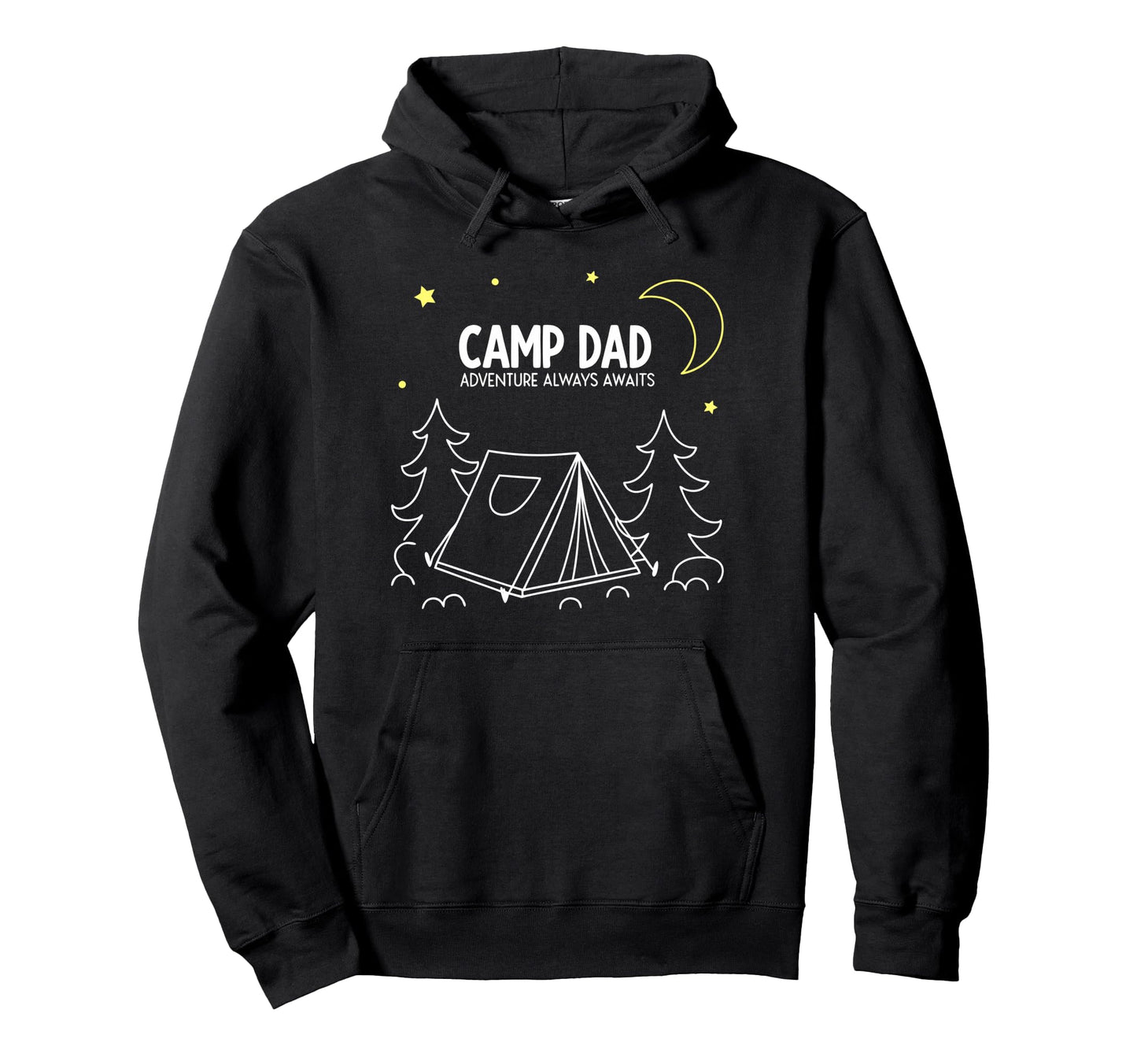 Fathers Day Camping Dad Adventure Awaits Hoodie - Graphic Print Unisex - T-Shirt, Sweatshirt, Hoodie