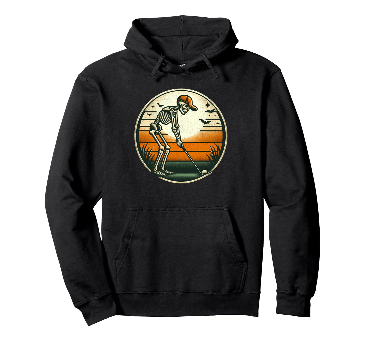 Skeleton Golf Halloween Golfer Golf Hoodie - Streetwear Style Men Women - T-Shirt, Sweatshirt, Hoodie