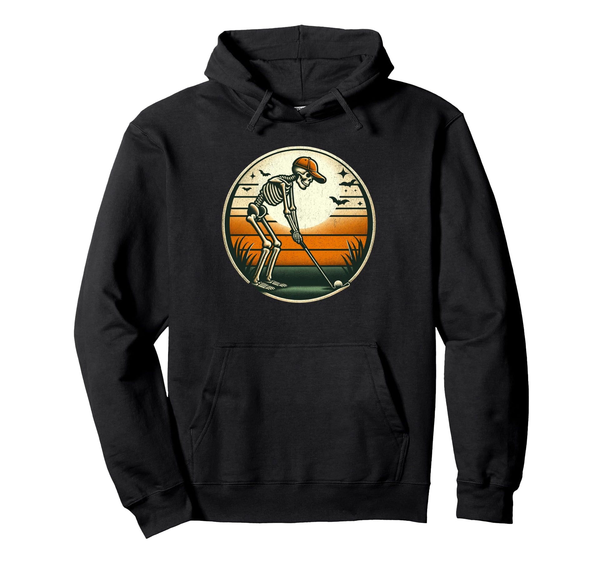 Skeleton Golf Halloween Golfer Golf Hoodie - Streetwear Style Men Women - T-Shirt, Sweatshirt, Hoodie