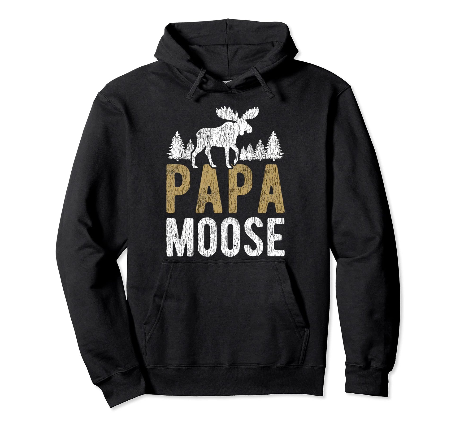 Papa Moose Camping Matching Family Hoodie - Custom Art Print Unisex - T-Shirt, Sweatshirt, Hoodie