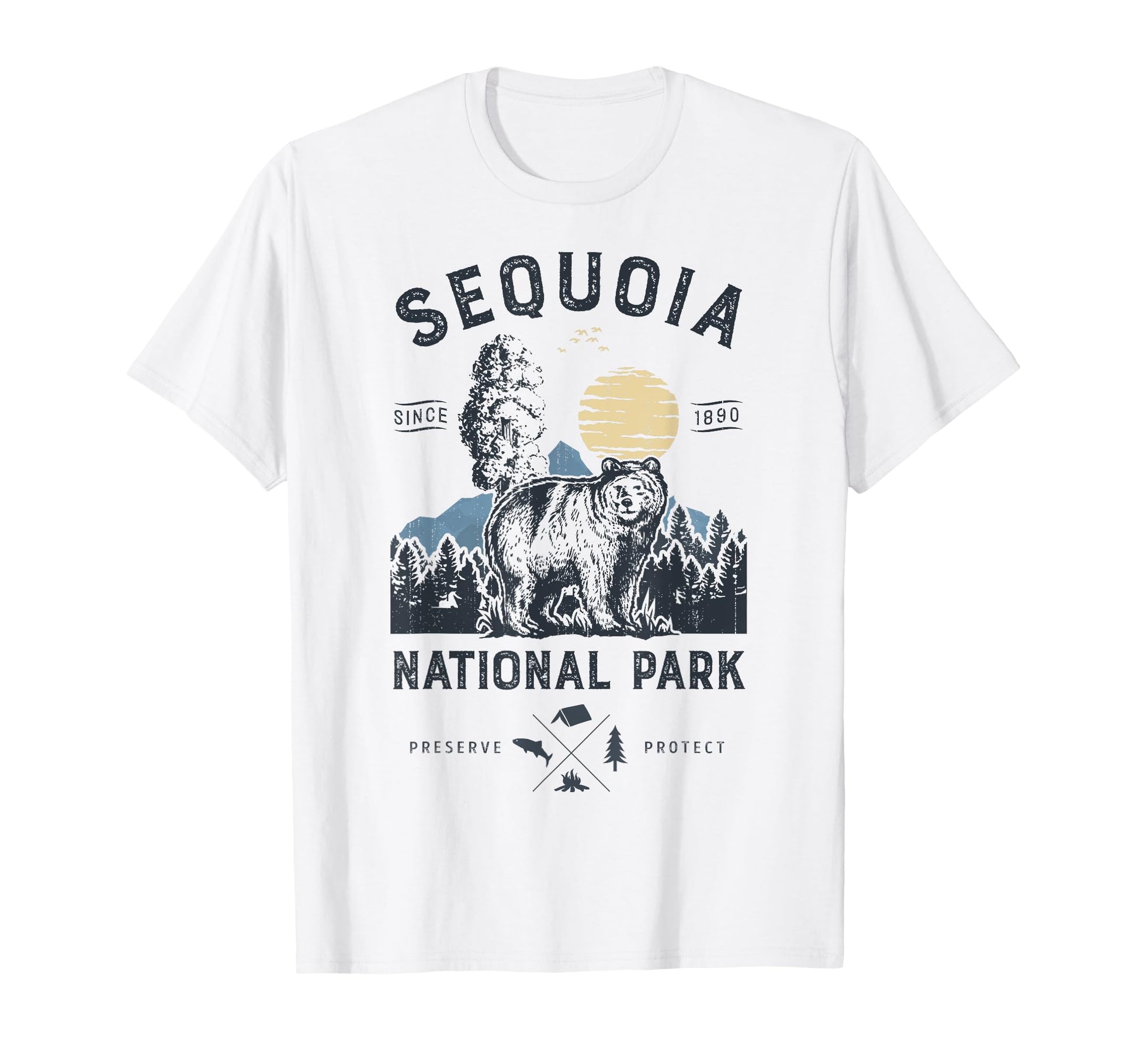 Sequoia National Park California Bear T-Shirt - Unique Graphic Men Women - T-Shirt, Sweatshirt, Hoodie