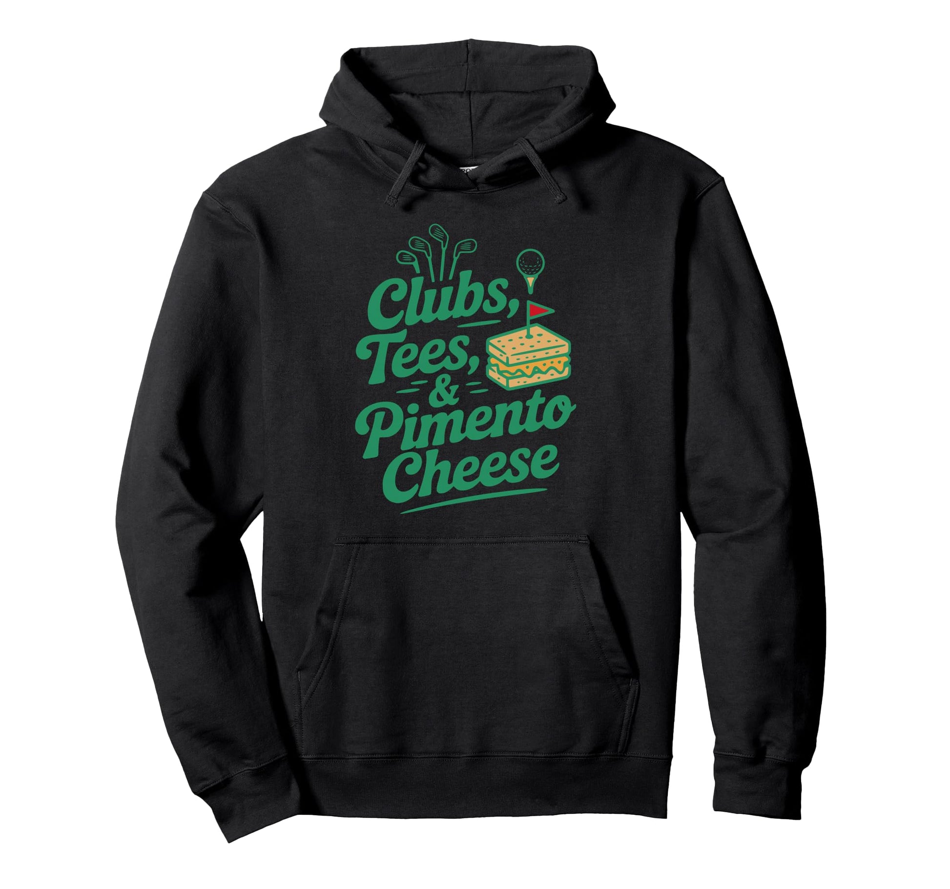 Clubs Tees And Pimento Cheese Golfing Hoodie - Unique Graphic for Adults - T-Shirt, Sweatshirt, Hoodie