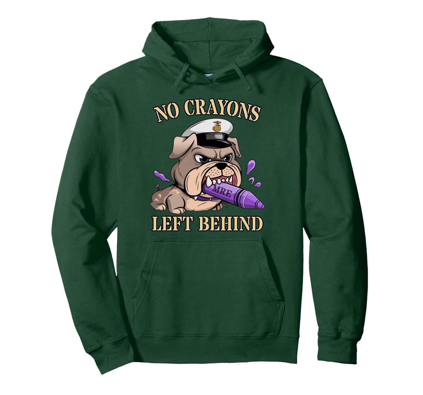 Funny No Crayons Left Behind Soldier Hoodie - Unique Graphic for Adults - T-Shirt, Sweatshirt, Hoodie