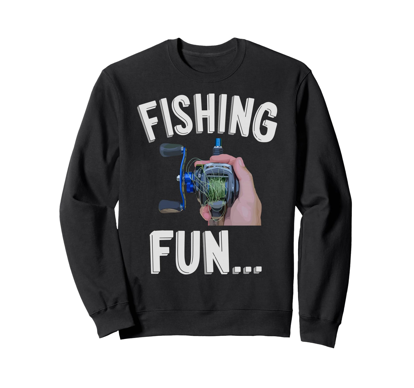Fishing Fun Tangled Reel Sweatshirt - Casual Everyday Wear Men Women - T-Shirt, Sweatshirt, Hoodie