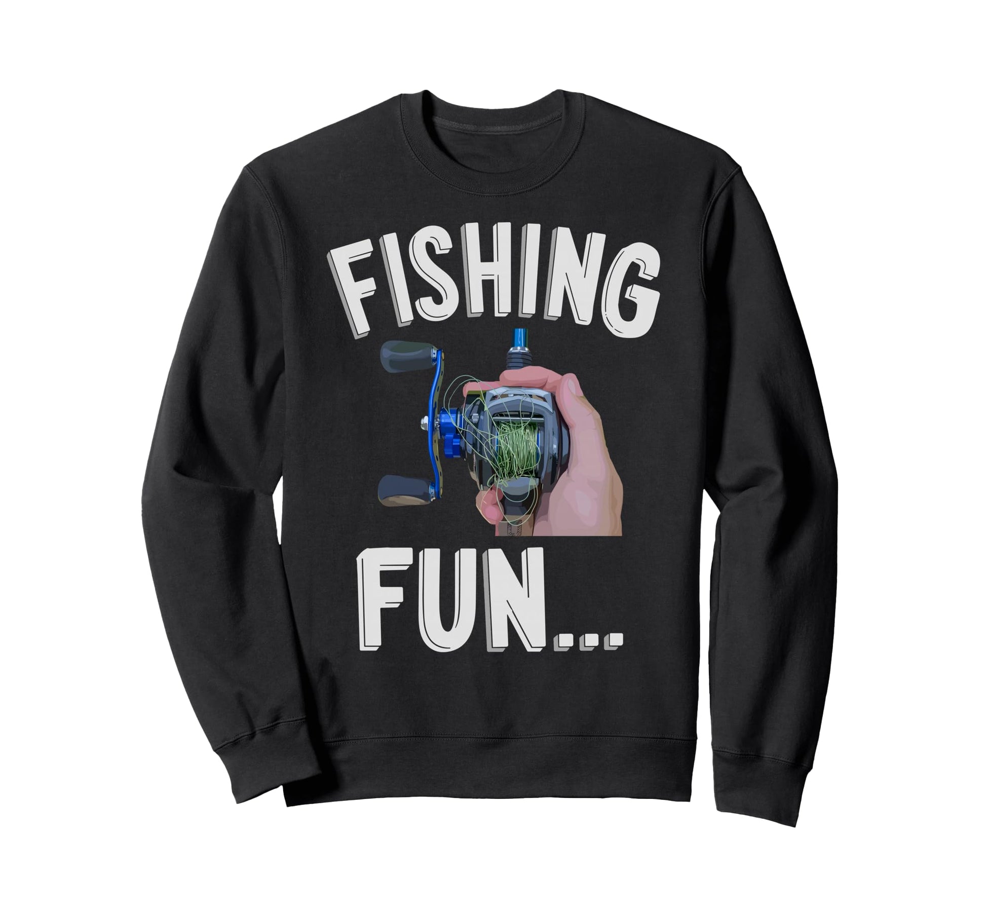 Fishing Fun Tangled Reel Sweatshirt - Casual Everyday Wear Men Women - T-Shirt, Sweatshirt, Hoodie