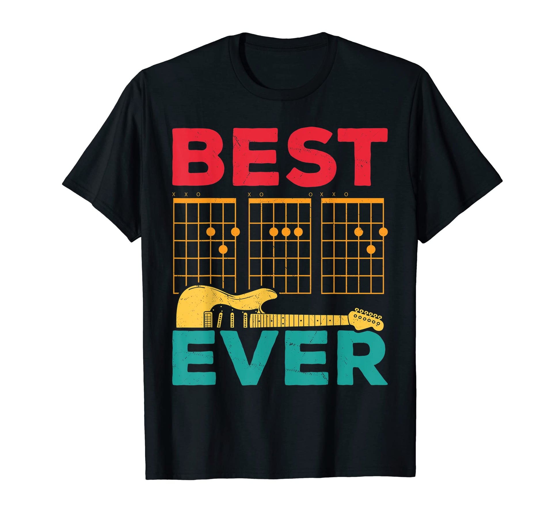 Best Guitar Dad Ever Musician Papa T-Shirt - Custom Art Print for Adults - T-Shirt, Sweatshirt, Hoodie