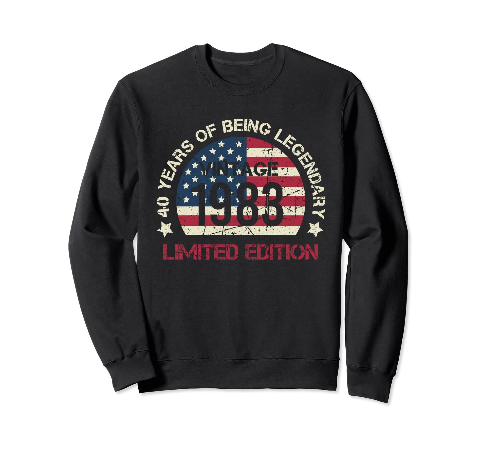 40Th Birthday Dad Husband America Flag Sweatshirt - Trendy Graphic Unisex - T-Shirt, Sweatshirt, Hoodie