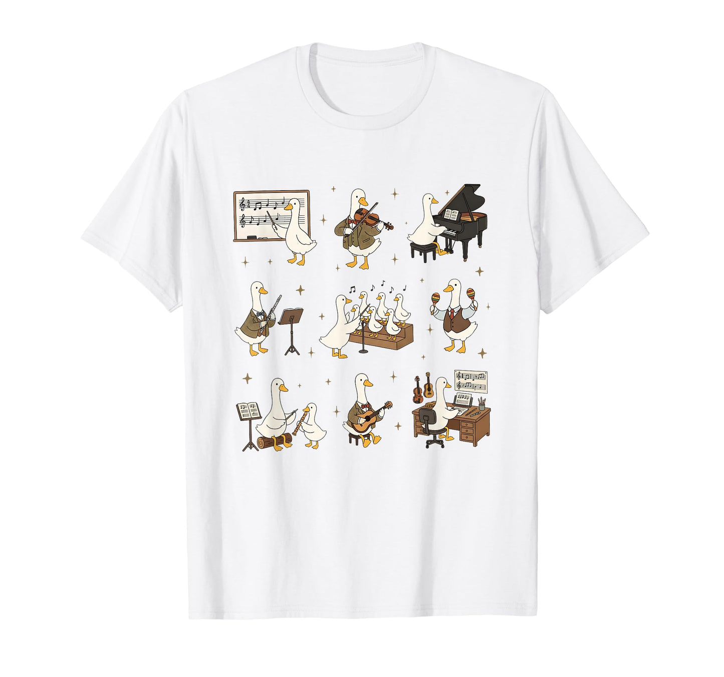 Silly Goose Music Teacher School Band T-Shirt - Graphic Print for Adults - T-Shirt, Sweatshirt, Hoodie