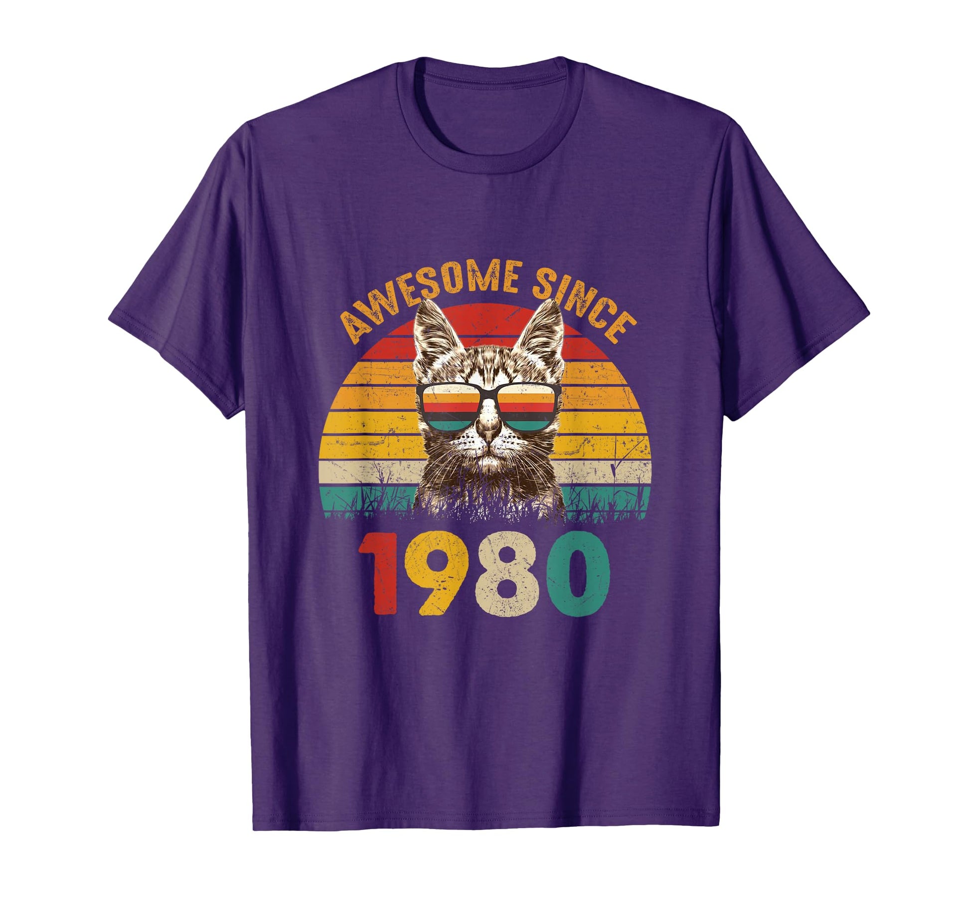 45 Birthday Cat Lover 45 Years Awesome T-Shirt - Fun Novelty Design Unisex - T-Shirt, Sweatshirt, Hoodie