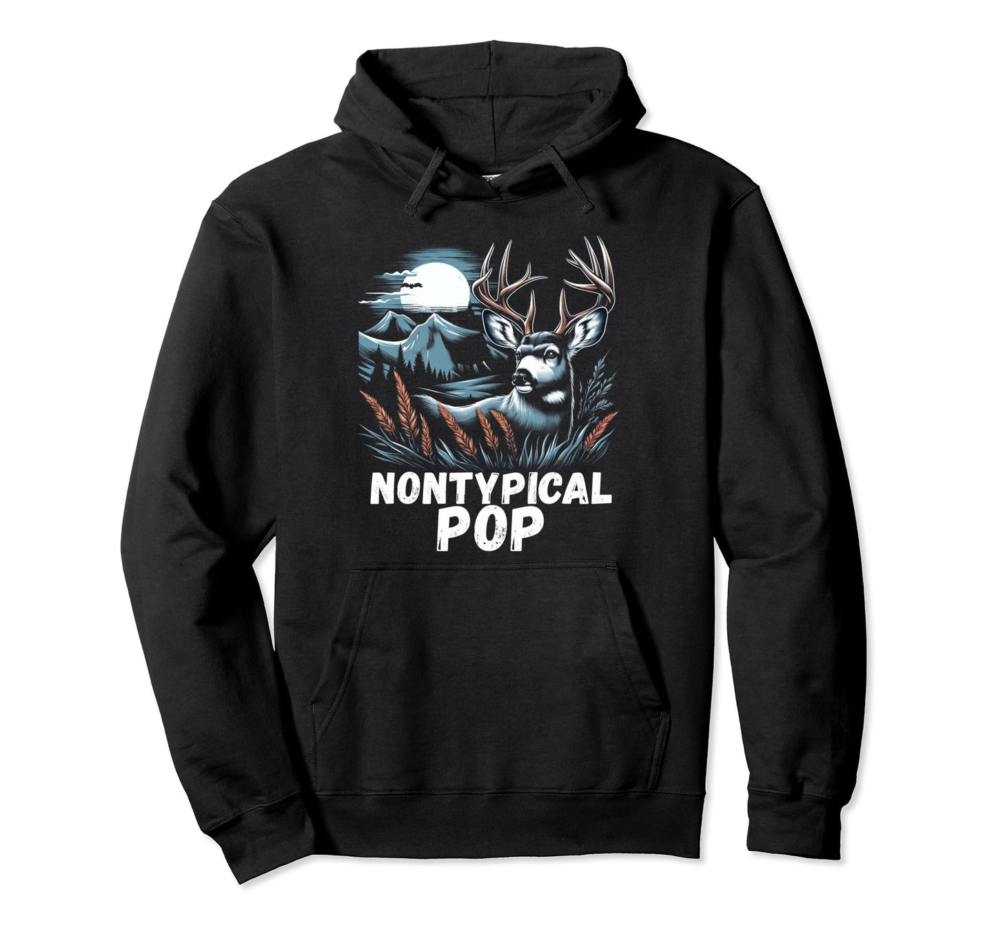 Fathers Day Mens Mule Deer Hunting Hoodie - Graphic Print for Adults - T-Shirt, Sweatshirt, Hoodie