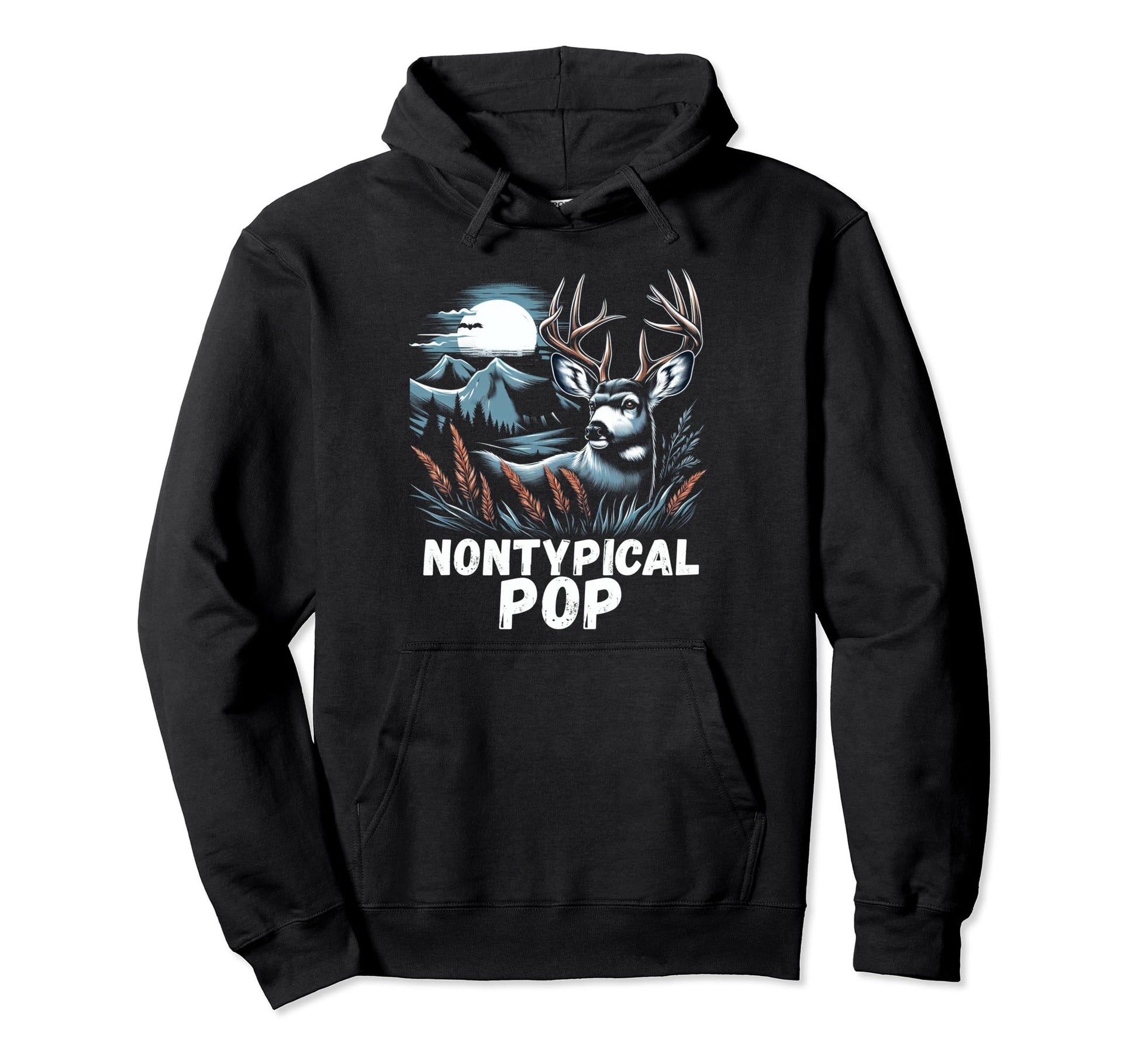 Fathers Day Mens Mule Deer Hunting Hoodie - Graphic Print for Adults - T-Shirt, Sweatshirt, Hoodie