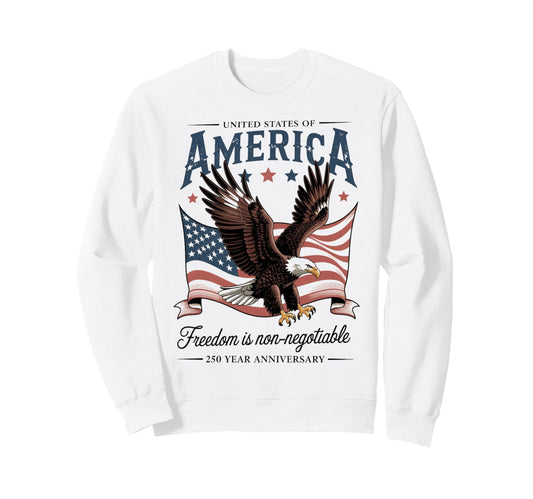 American Flag 4Th July Patriotic Sweatshirt - Trendy Graphic for Adults - T-Shirt, Sweatshirt, Hoodie