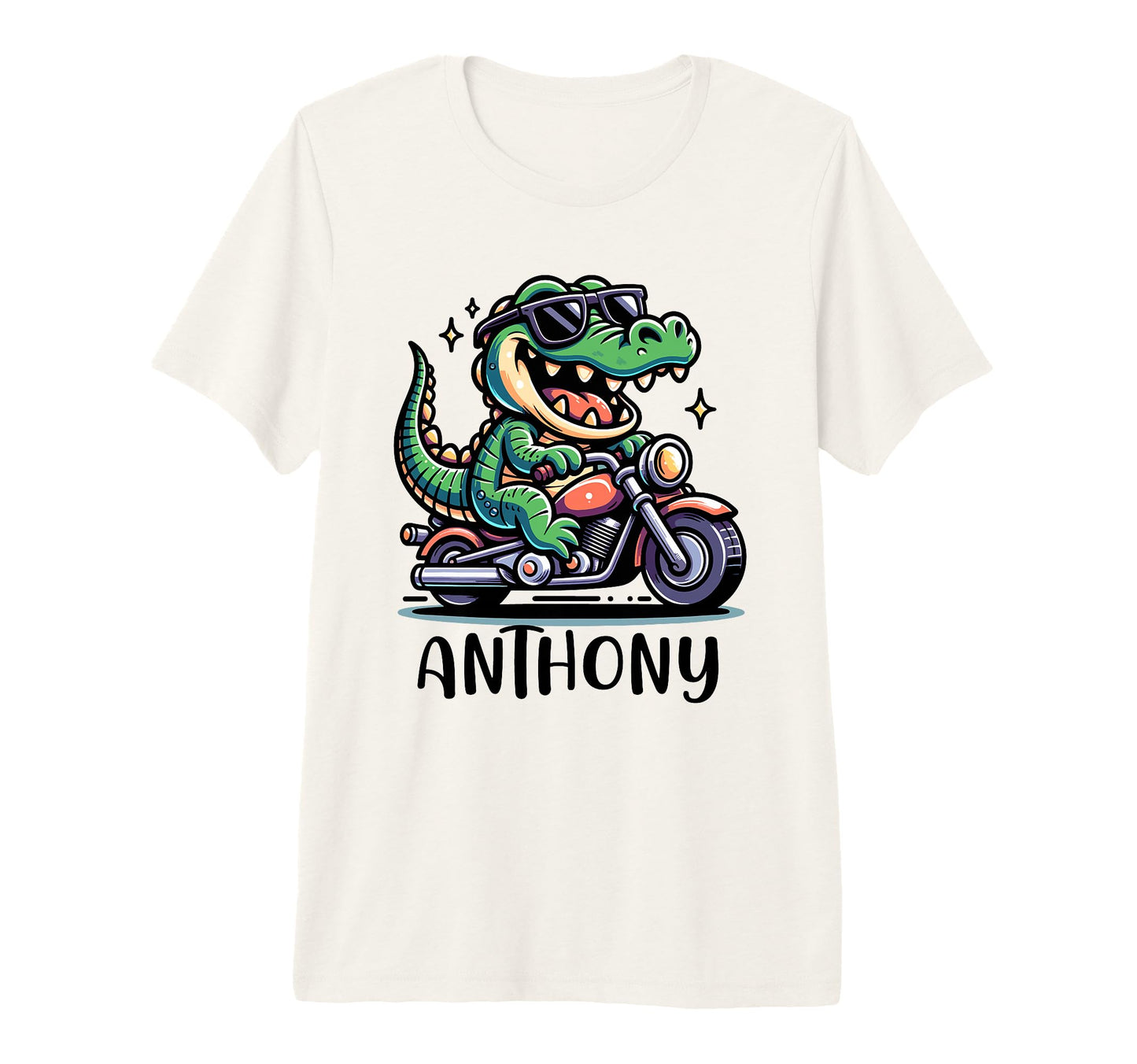 Anthony Alligator Motorcycle T-Shirt - Casual Everyday Wear for Adults - T-Shirt, Sweatshirt, Hoodie