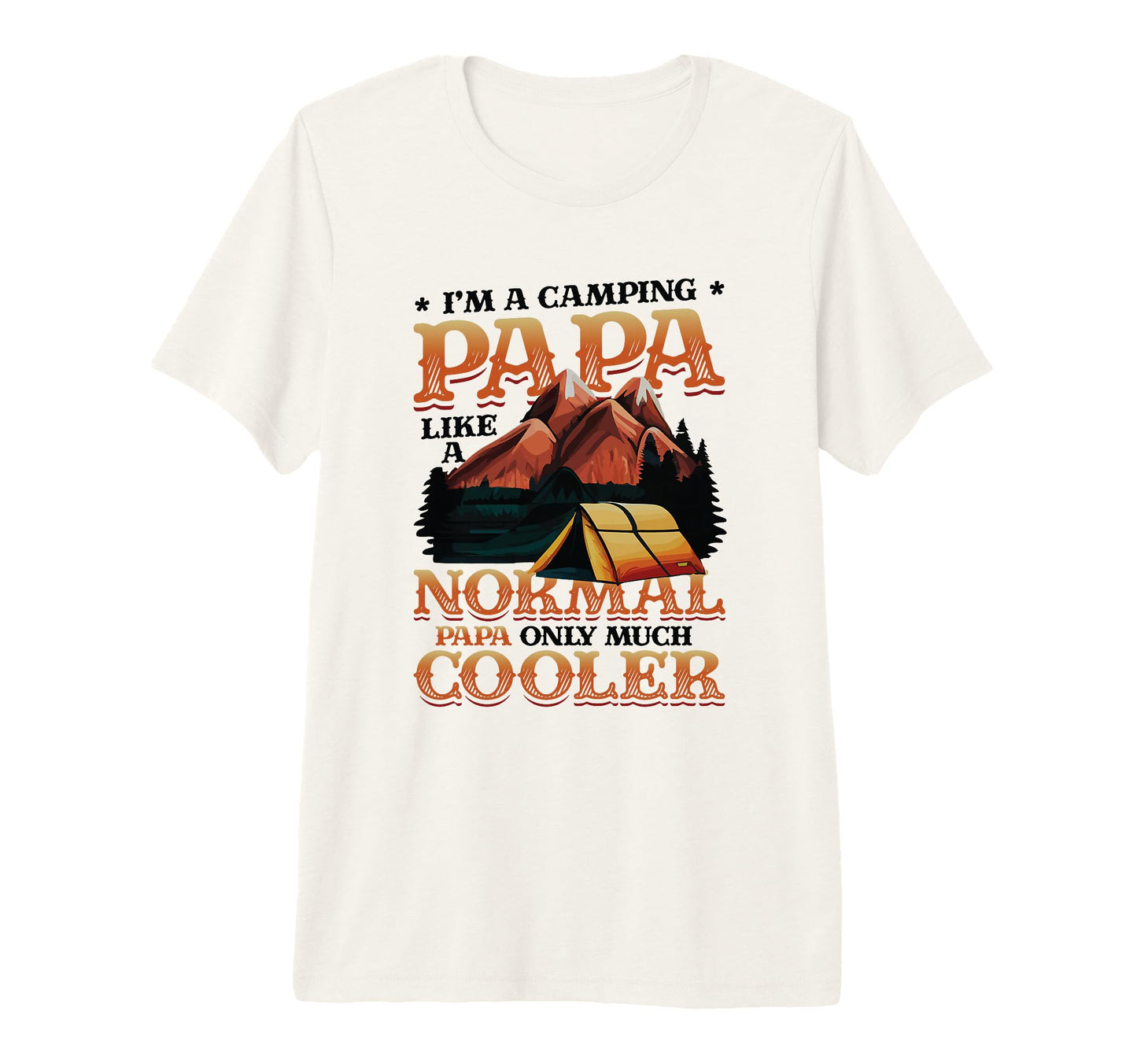 Mens Camping Papa Campfire Dads Camping Tri T-Shirt - Graphic Print Unisex - T-Shirt, Sweatshirt, Hoodie