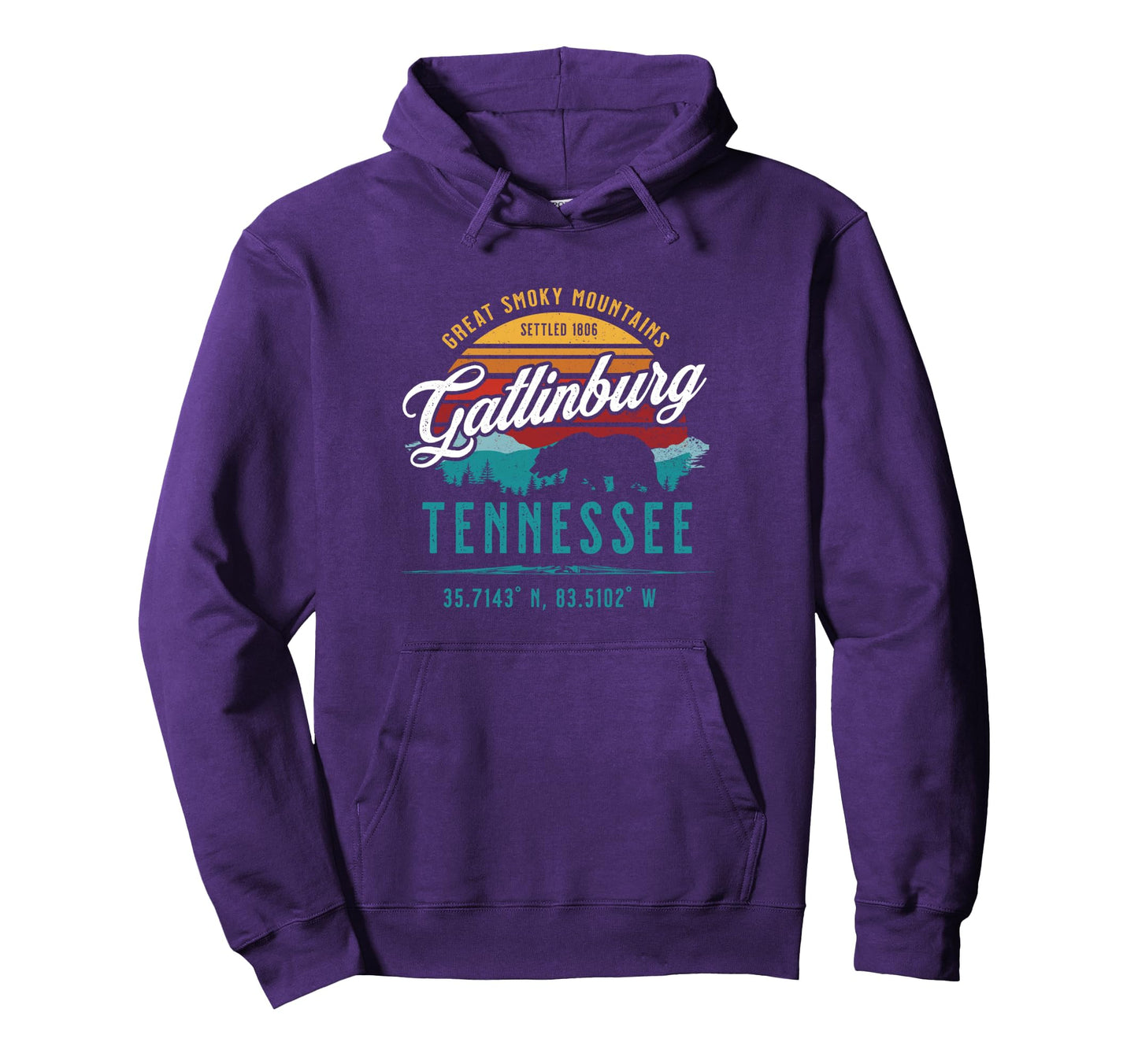 Gatlinburg Tennessee Usa Great Smoky Hoodie - Novelty Apparel for Adults - T-Shirt, Sweatshirt, Hoodie