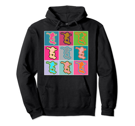 60S Pop Art Skater Skateboarding Hoodie - Unique Graphic Unisex - T-Shirt, Sweatshirt, Hoodie