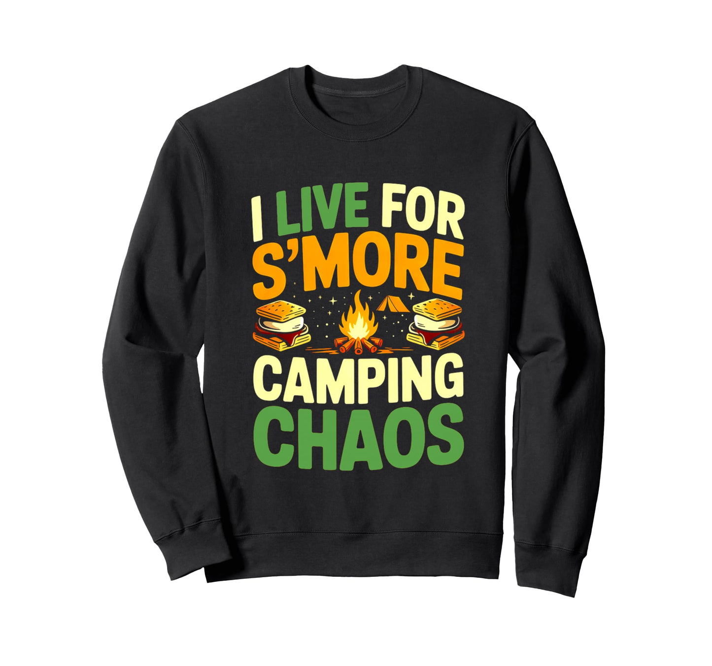 Camping Mom Dad Live Smore Camping Sweatshirt - Custom Art Print Men Women - T-Shirt, Sweatshirt, Hoodie