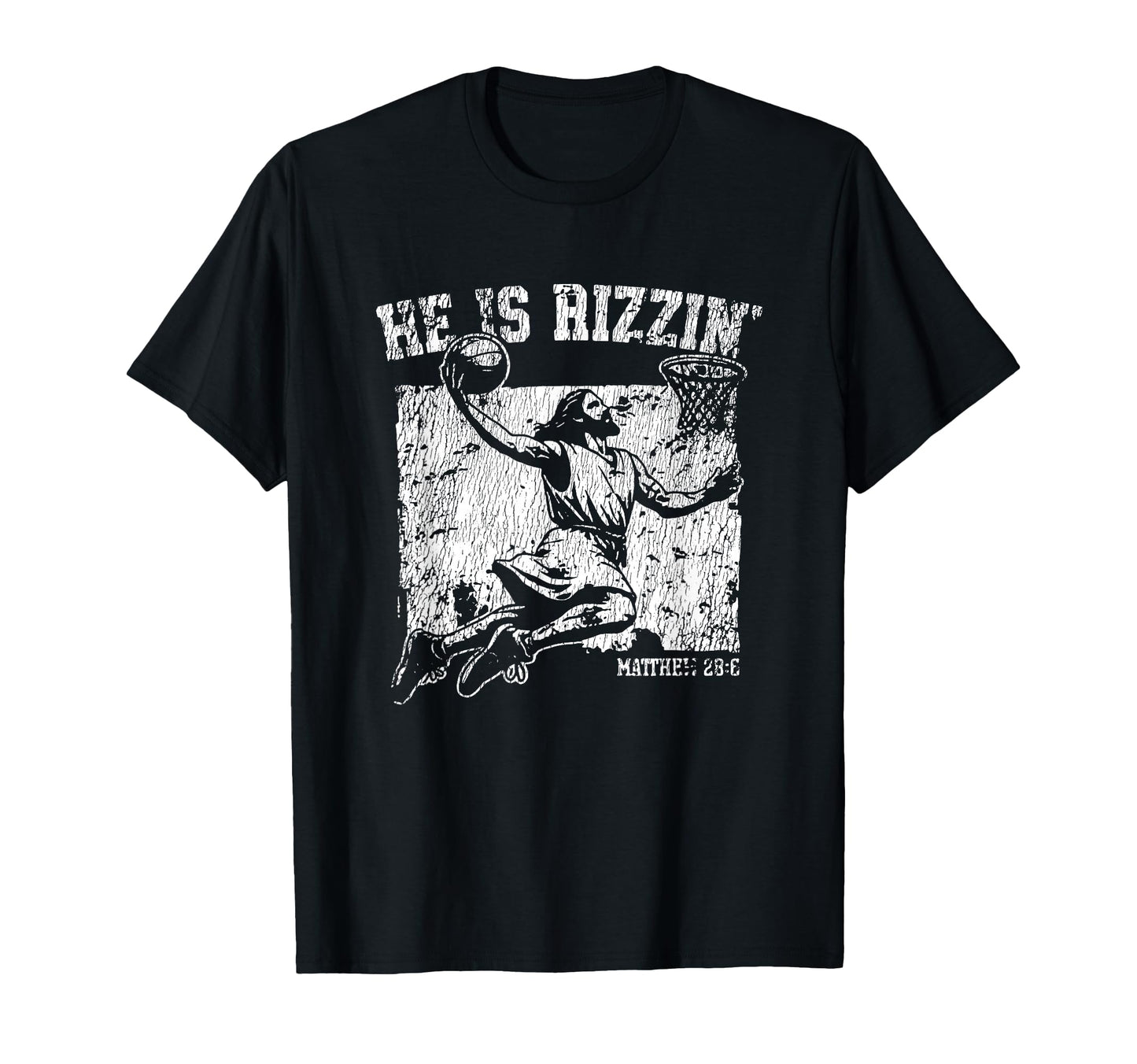 Jesus He Is Rizzin Jesus Basketball T-Shirt - Minimalist Print Unisex - T-Shirt, Sweatshirt, Hoodie