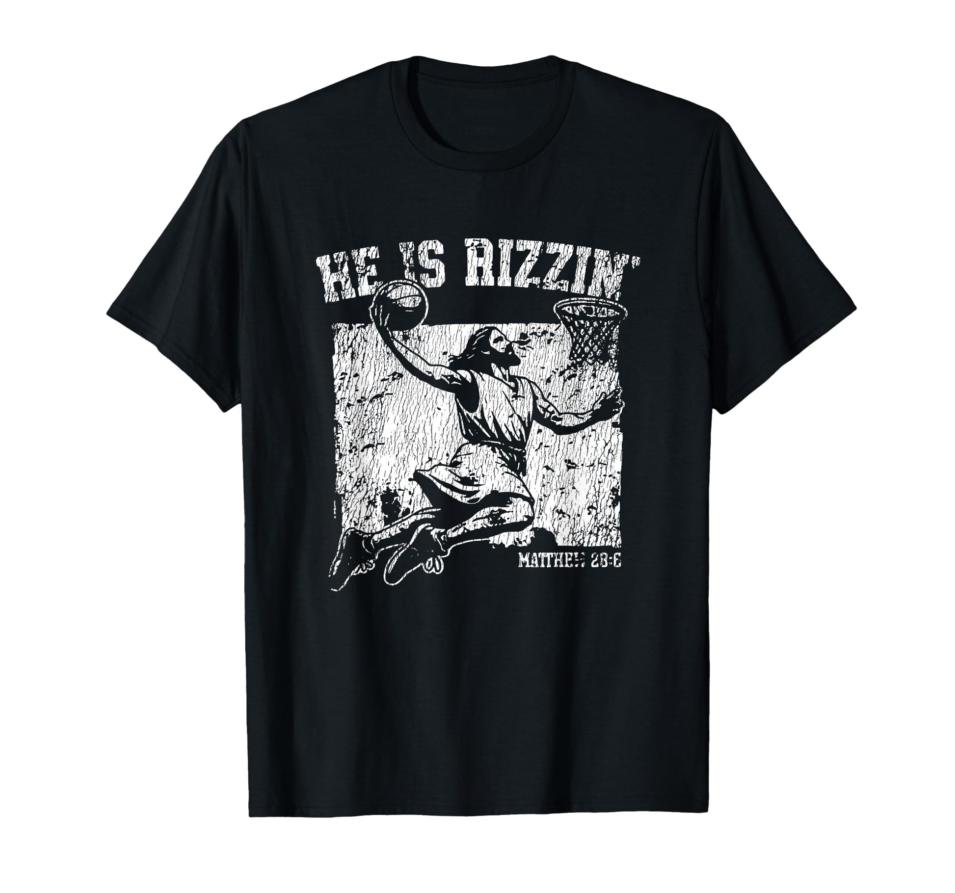 Jesus He Is Rizzin Jesus Basketball T-Shirt - Minimalist Print Unisex - T-Shirt, Sweatshirt, Hoodie