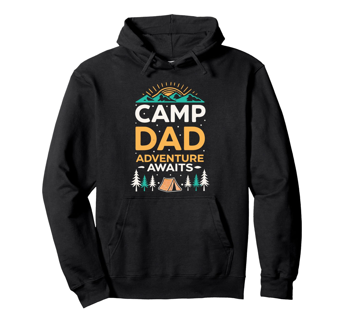 Camping Dad Adventure Awaits Fathers Hoodie - Novelty Apparel for Adults - T-Shirt, Sweatshirt, Hoodie