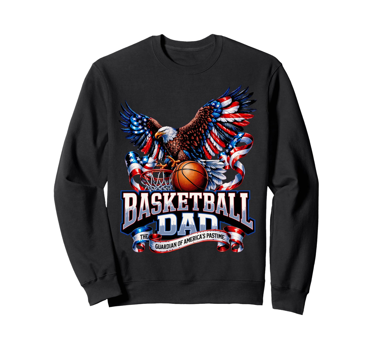 American Flag Basketball Patriotic Sweatshirt - Unique Graphic Men Women - T-Shirt, Sweatshirt, Hoodie