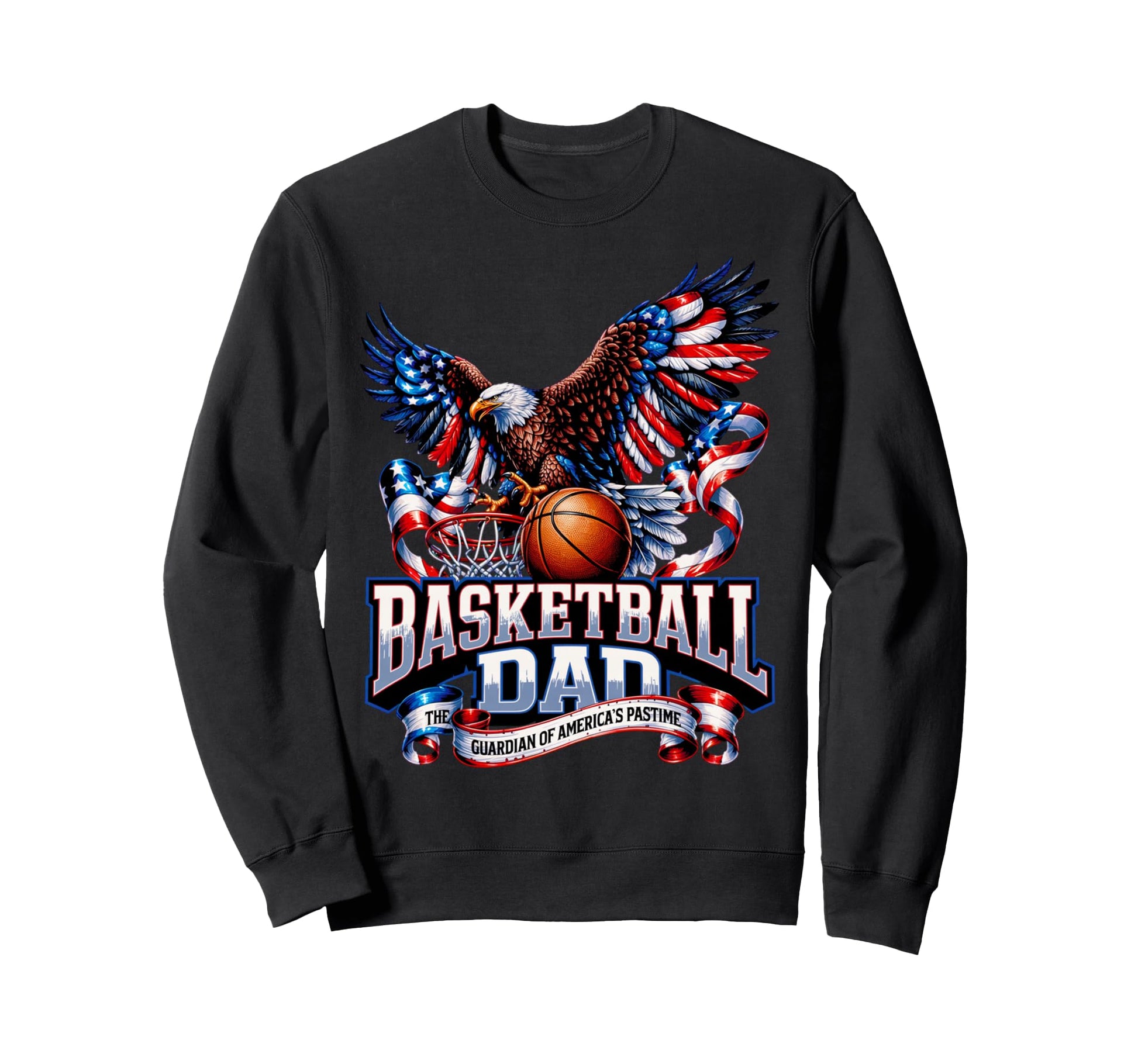 American Flag Basketball Patriotic Sweatshirt - Unique Graphic Men Women - T-Shirt, Sweatshirt, Hoodie