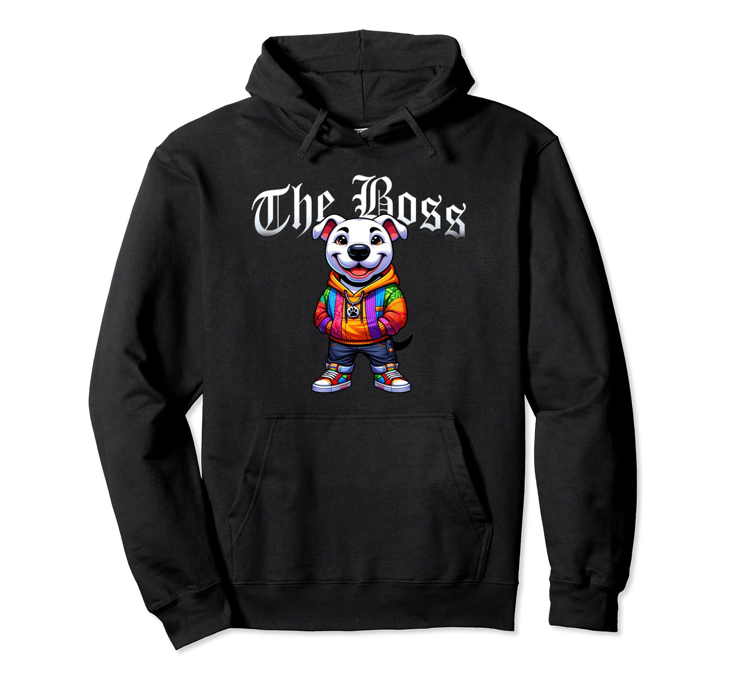 Dogo Argentino Dog Boss Jacket Outfit Dog Hoodie - Custom Art Print Unisex - T-Shirt, Sweatshirt, Hoodie