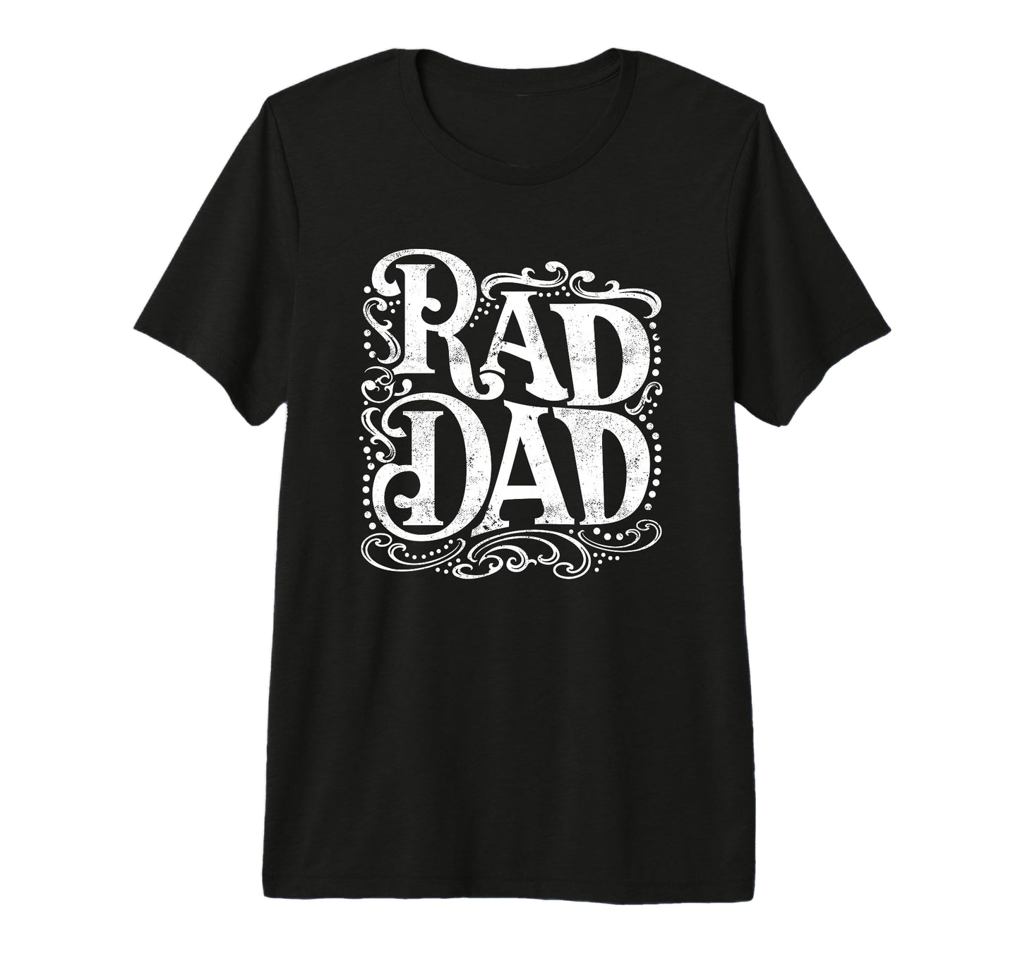 Rad Dad Rad Dad Fathers Day Tri Blend T-Shirt - Custom Art Print for Adults - T-Shirt, Sweatshirt, Hoodie