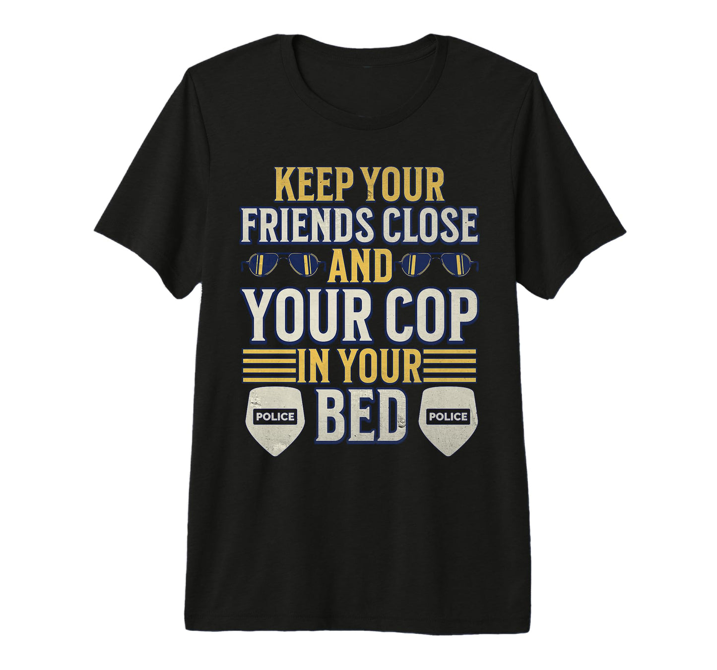 Proud Police Officer Dad Brother T-Shirt - Novelty Apparel for Adults - T-Shirt, Sweatshirt, Hoodie