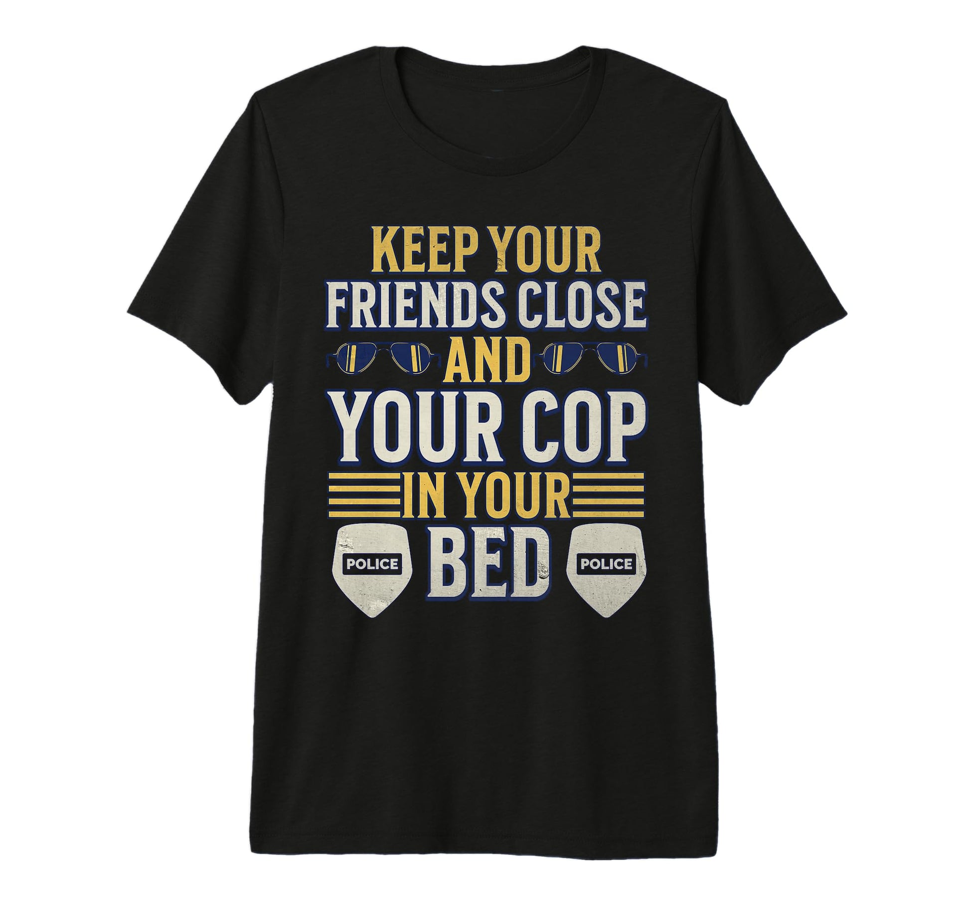 Proud Police Officer Dad Brother T-Shirt - Novelty Apparel for Adults - T-Shirt, Sweatshirt, Hoodie