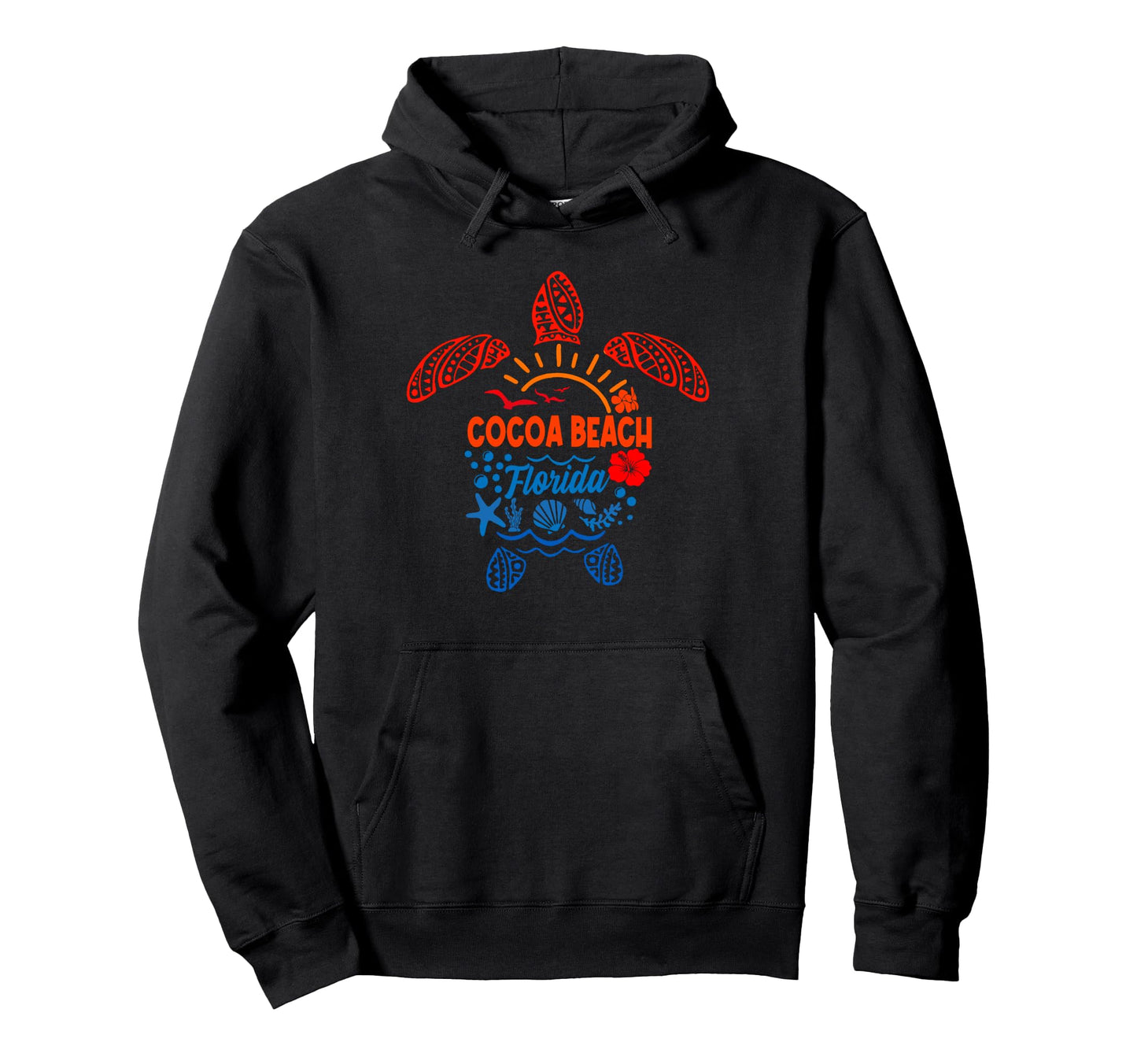 Cocoa Beach Sea Turtle Tropical Hoodie - Streetwear Style Men Women - T-Shirt, Sweatshirt, Hoodie