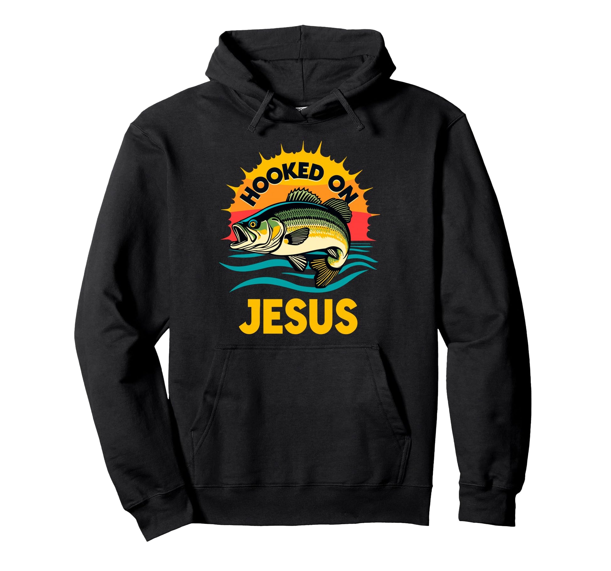 Hooked Jesus Bible Verse Christian Hoodie - Trendy Graphic Unisex - T-Shirt, Sweatshirt, Hoodie