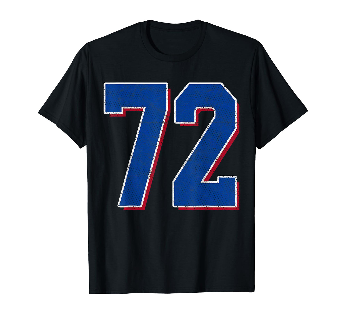Number 72 Numbered Uniform Sports Team T-Shirt - Graphic Print Men Women - T-Shirt, Sweatshirt, Hoodie