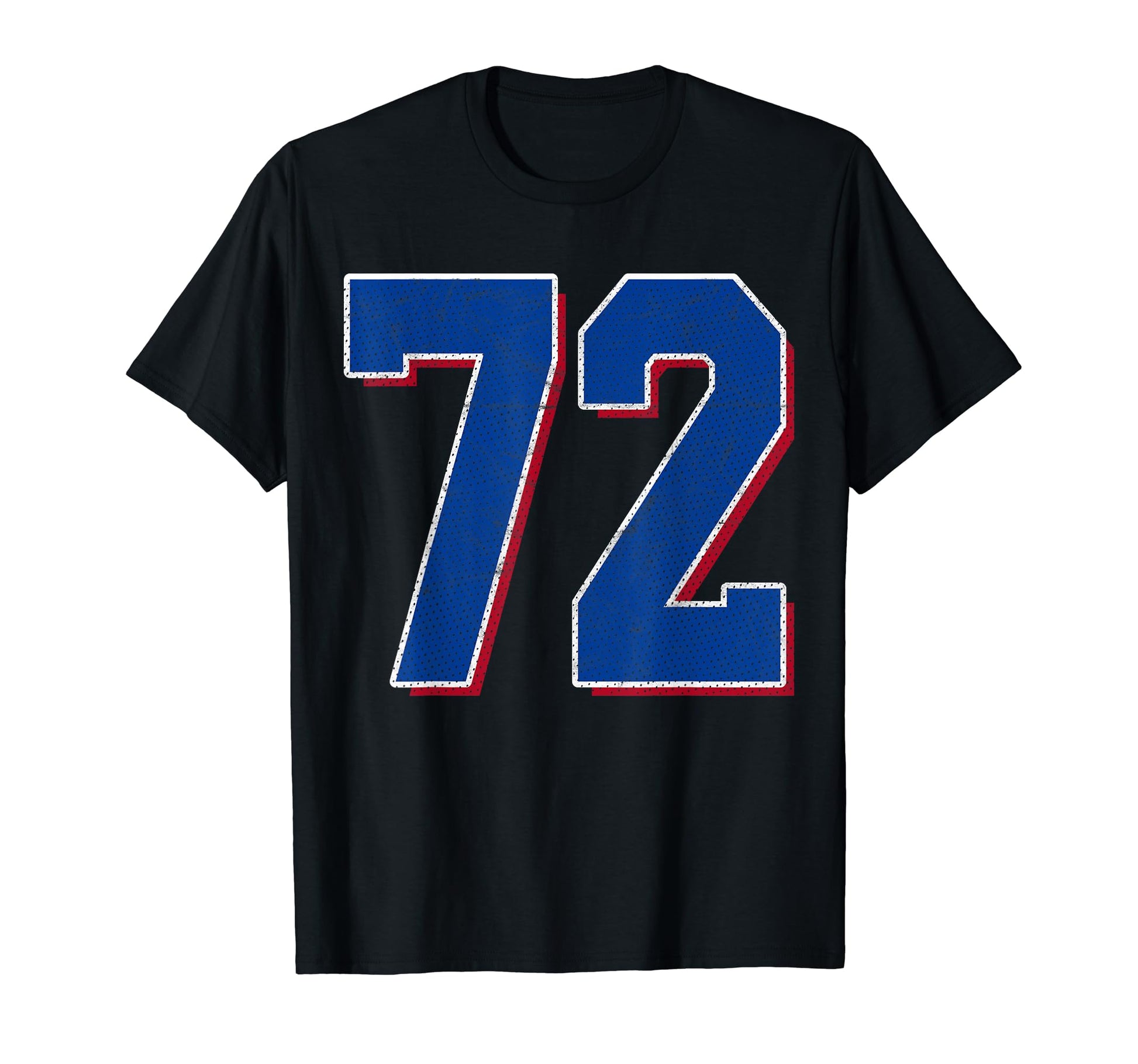 Number 72 Numbered Uniform Sports Team T-Shirt - Graphic Print Men Women - T-Shirt, Sweatshirt, Hoodie