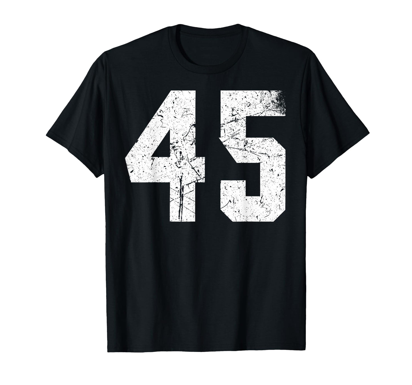 White Sports Team Number 45 T-Shirt - Fun Novelty Design Unisex - T-Shirt, Sweatshirt, Hoodie