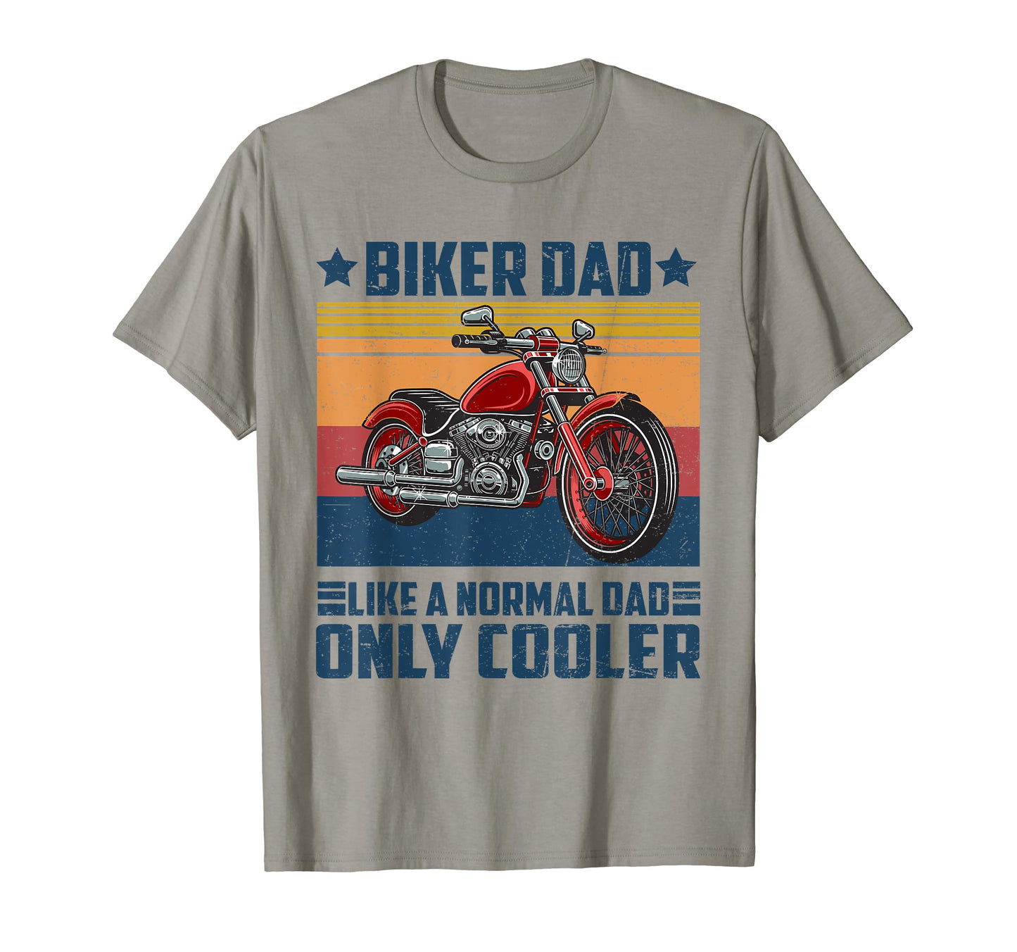 Biker Dad Like Normal Dad Only Cooler T-Shirt - Custom Art Print Unisex - T-Shirt, Sweatshirt, Hoodie