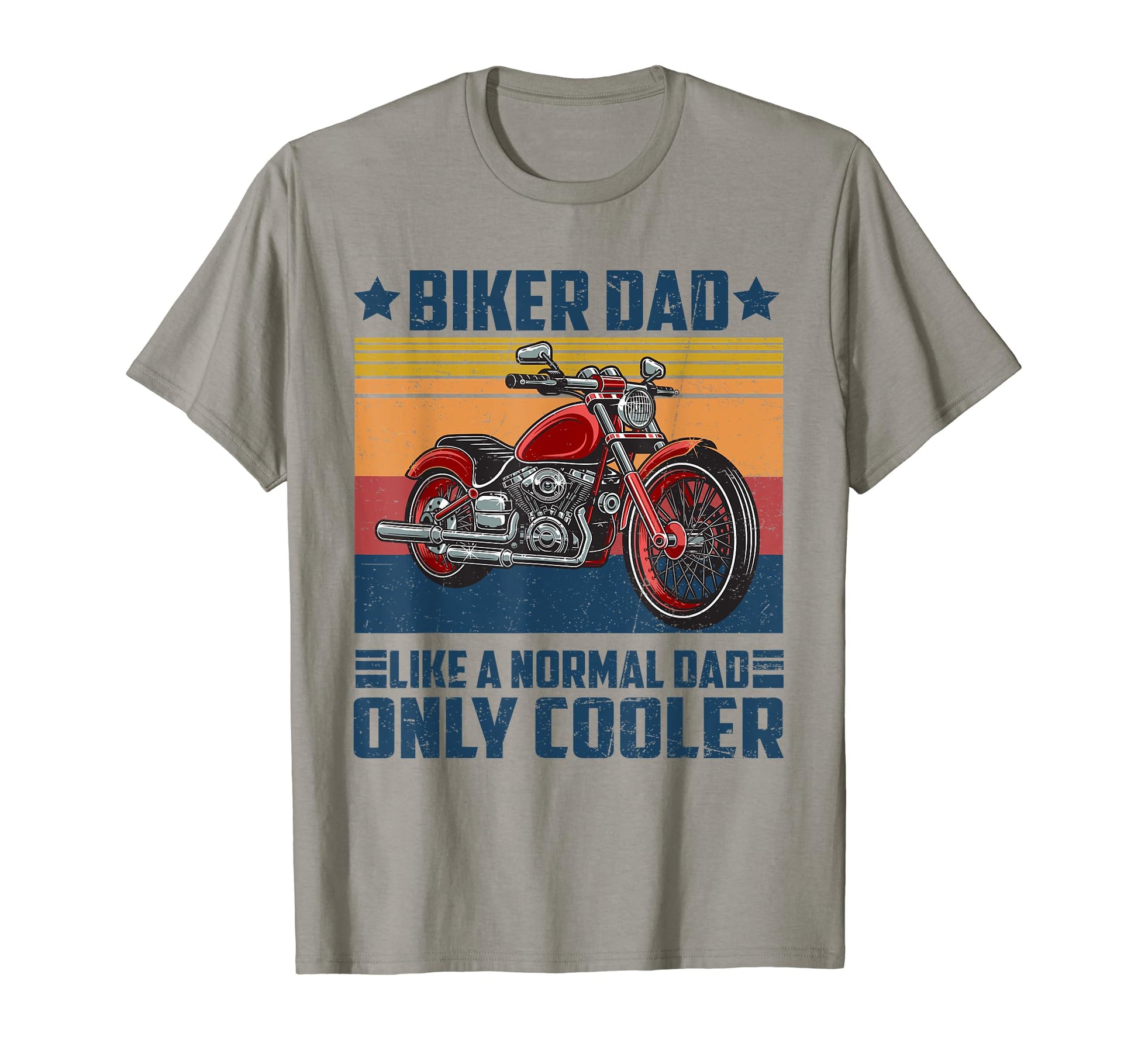 Biker Dad Like Normal Dad Only Cooler T-Shirt - Custom Art Print Unisex - T-Shirt, Sweatshirt, Hoodie