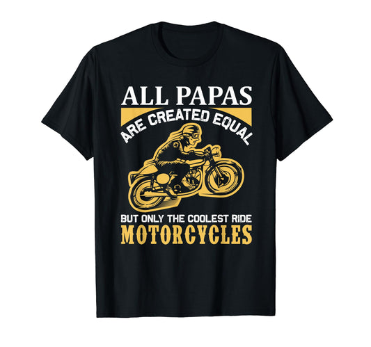 All Papas Coolest Ride Motorcycles T-Shirt - Graphic Print for Adults - T-Shirt, Sweatshirt, Hoodie