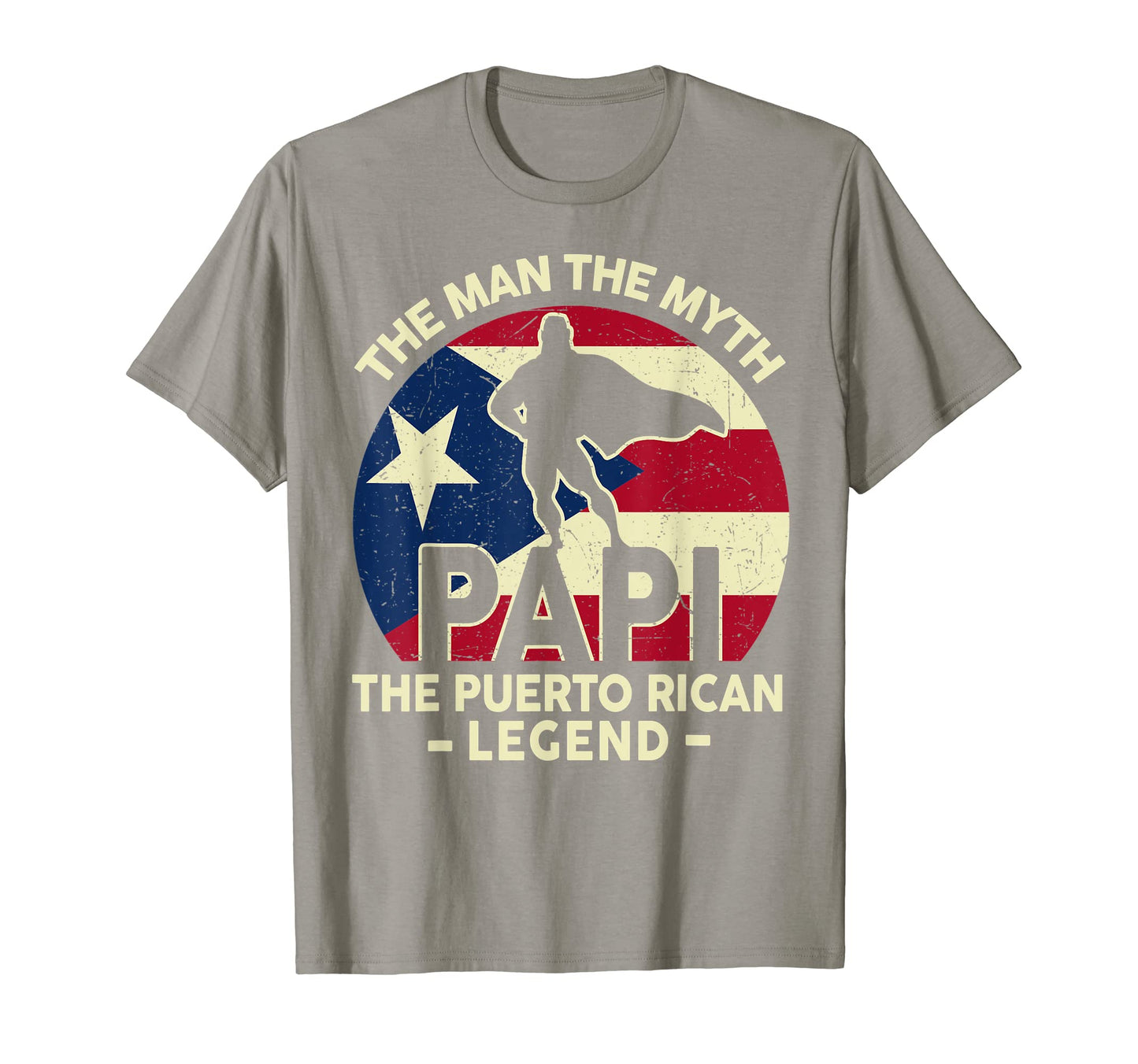 Mens Puerto Rico Flag Papi Myth T-Shirt - Custom Art Print for Adults - T-Shirt, Sweatshirt, Hoodie