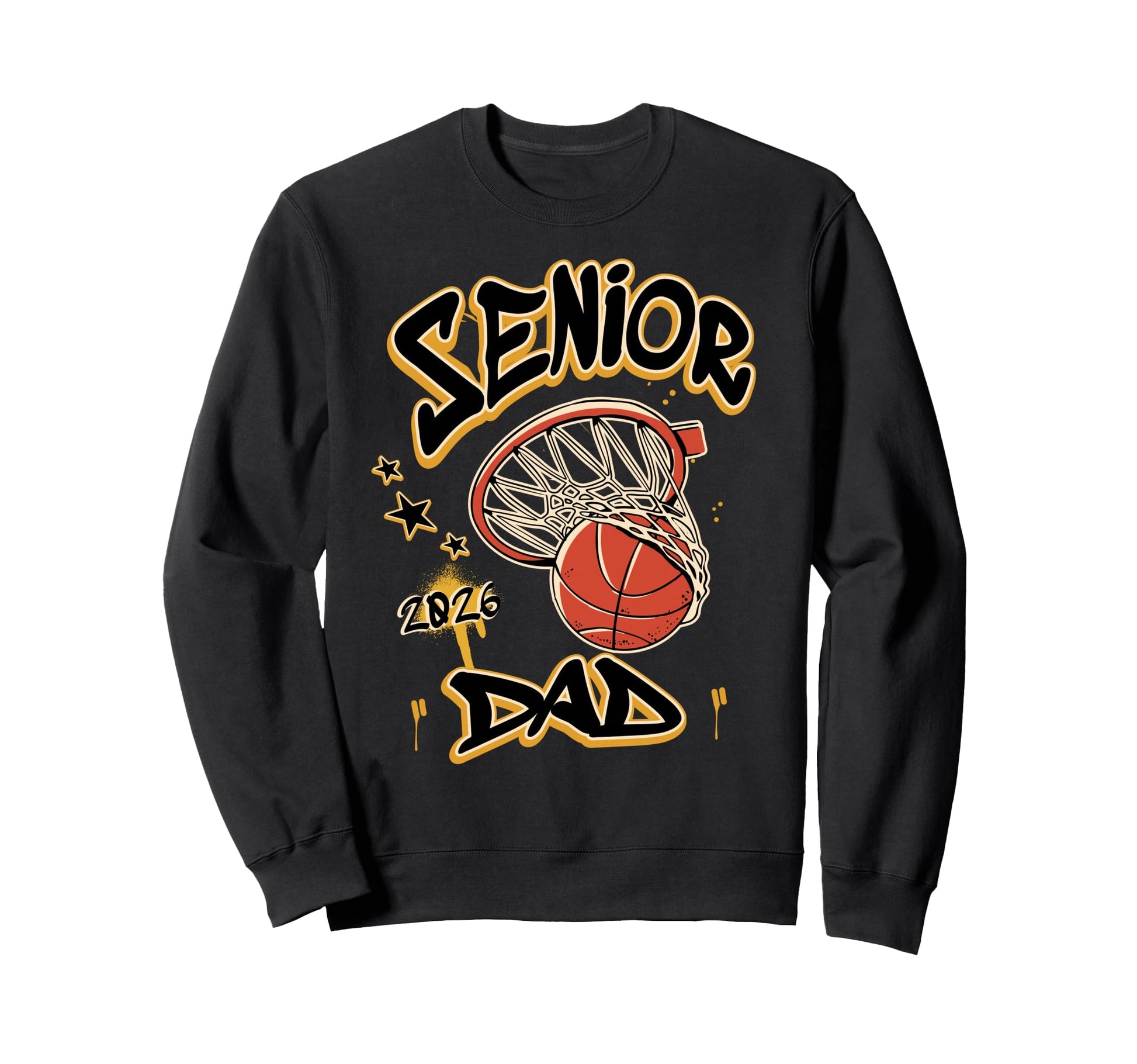 Proud Senior Basketball Dad Sweatshirt - Casual Everyday Wear Men Women - T-Shirt, Sweatshirt, Hoodie