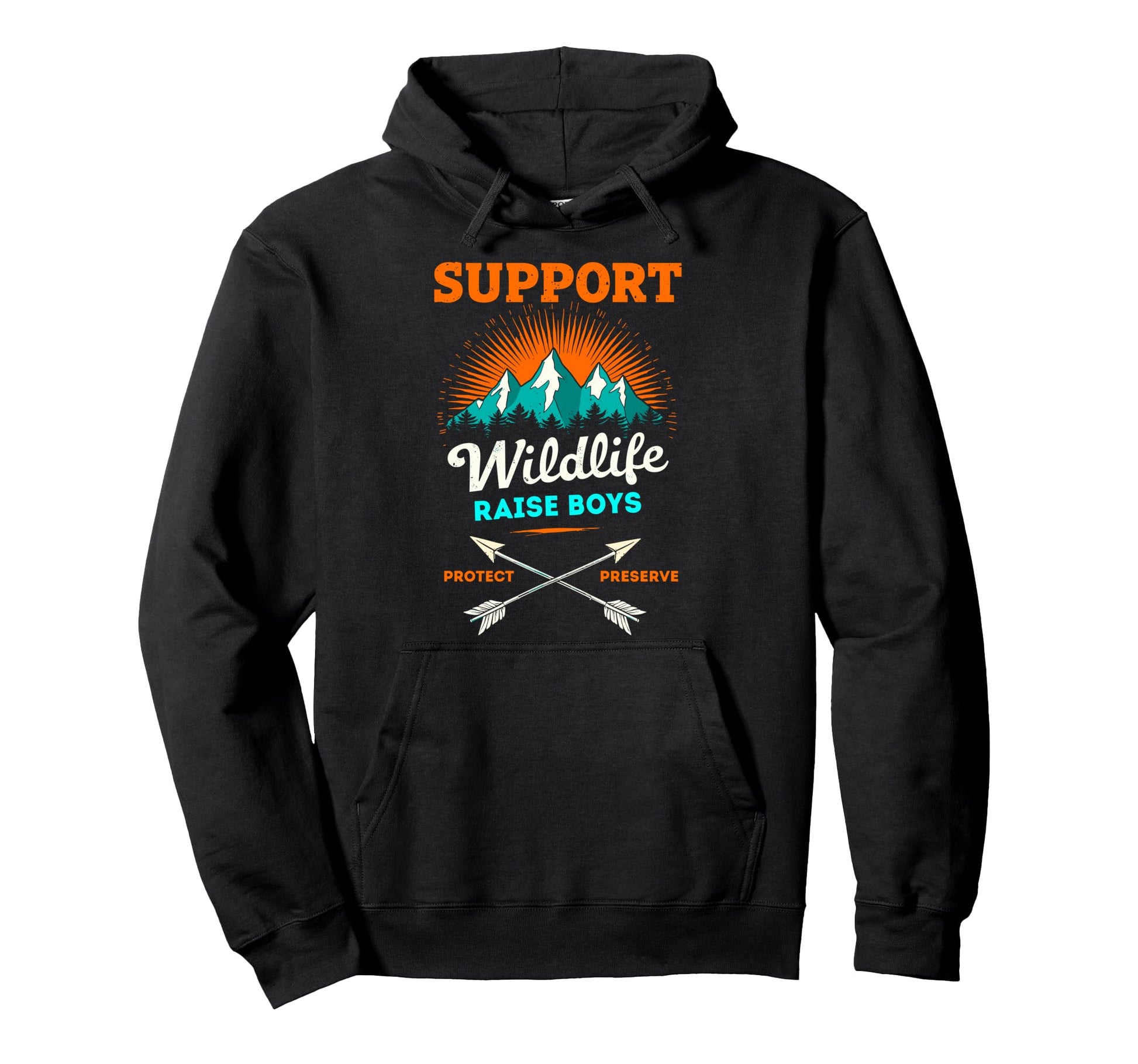 Support Wildlife Raise Camping Mom Camper Hoodie - Custom Art Print Unisex - T-Shirt, Sweatshirt, Hoodie