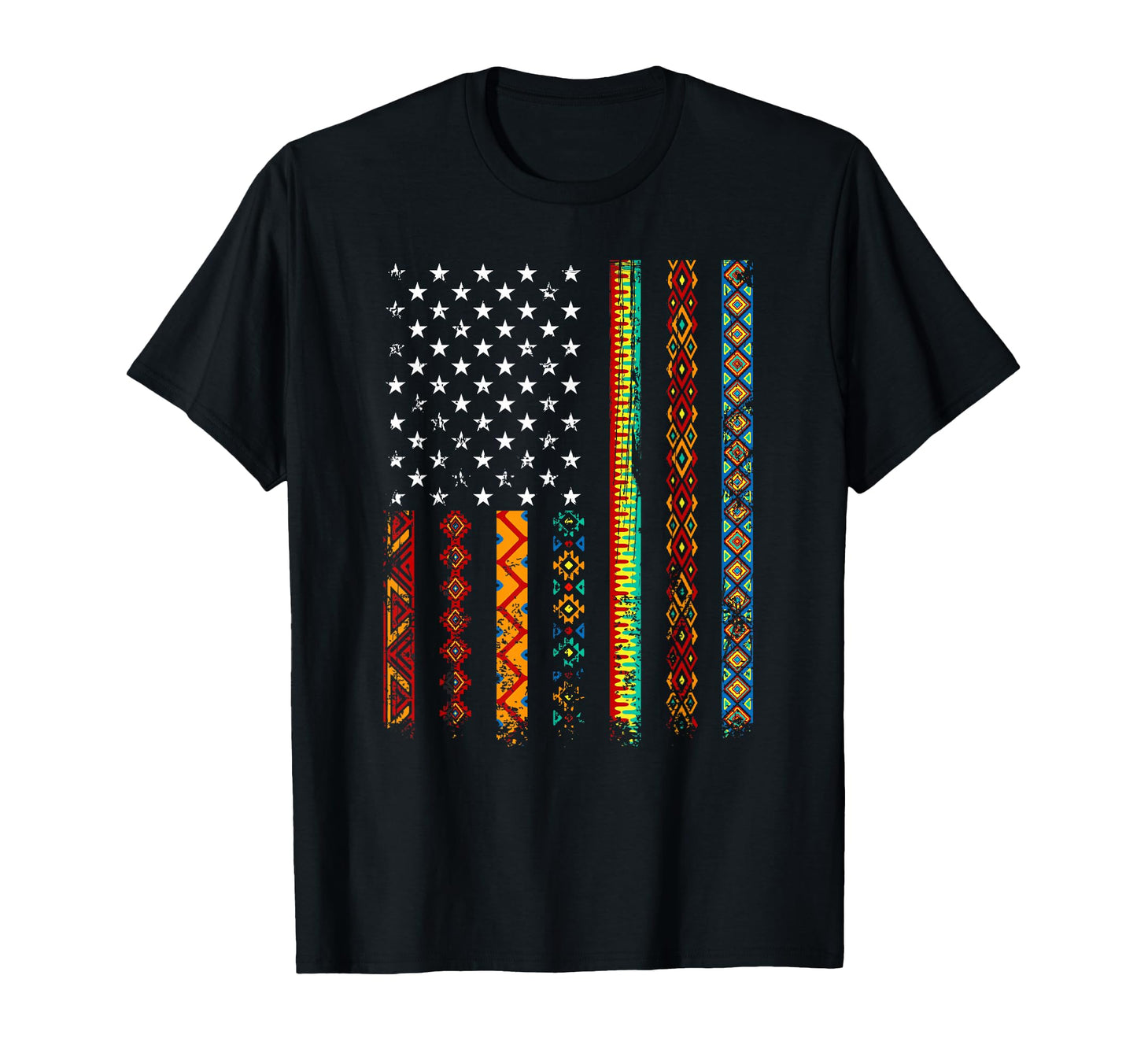 African Kente Cloth Shirts American Flag T-Shirt - Custom Art Print Unisex - T-Shirt, Sweatshirt, Hoodie