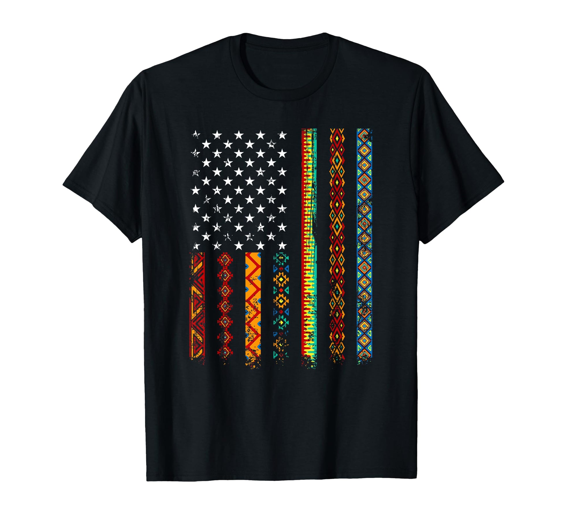African Kente Cloth Shirts American Flag T-Shirt - Custom Art Print Unisex - T-Shirt, Sweatshirt, Hoodie