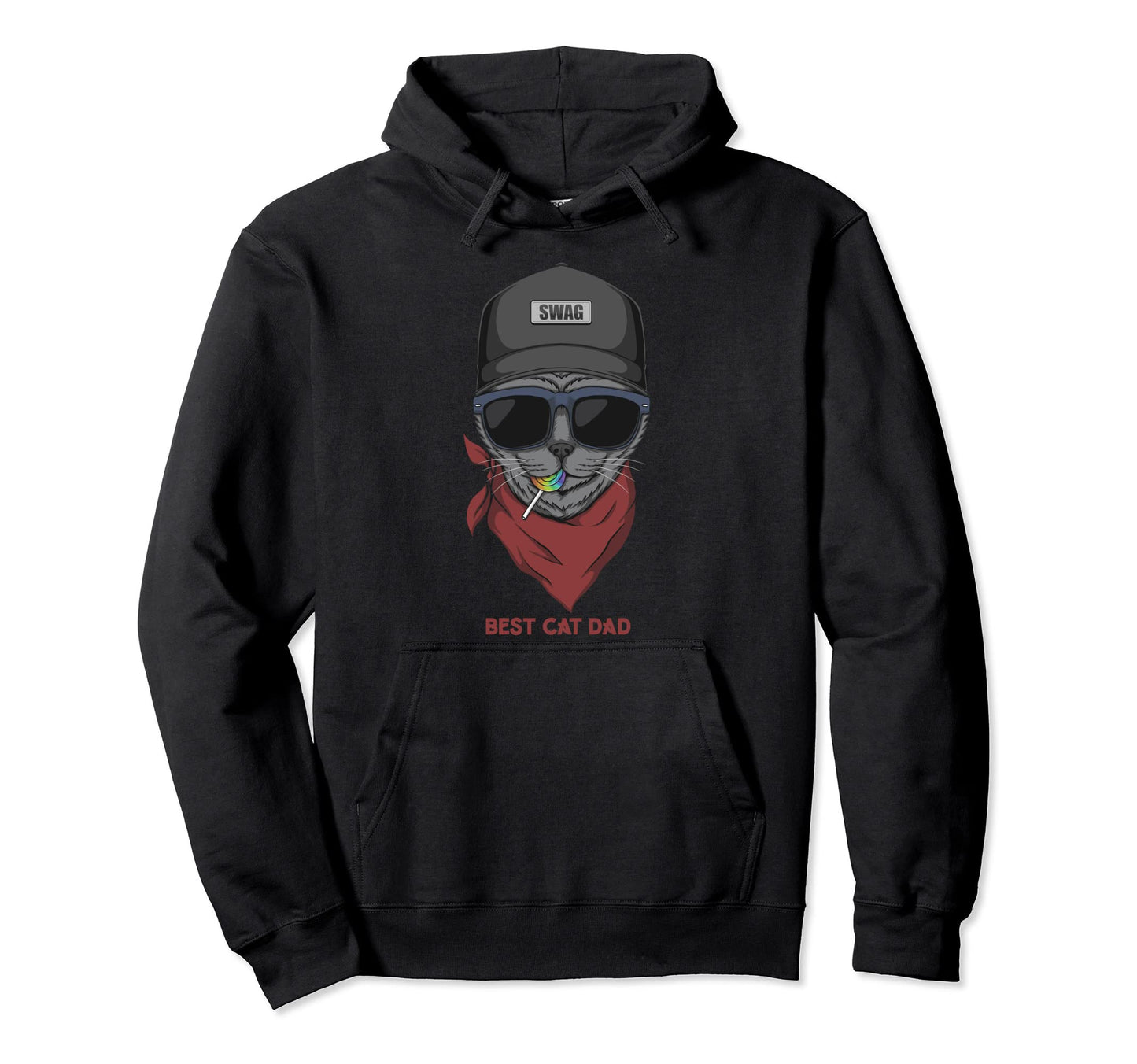 Best Cat Dad Manly Cat Dad Hoodie - Graphic Print for Adults - T-Shirt, Sweatshirt, Hoodie