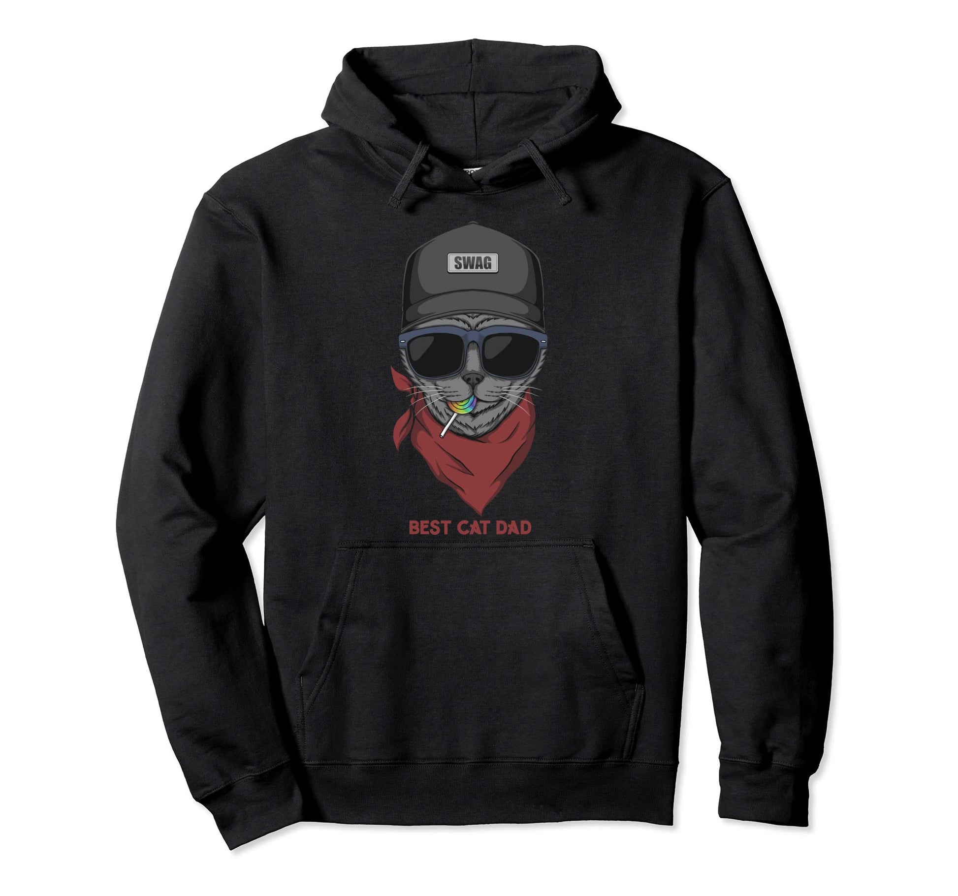 Best Cat Dad Manly Cat Dad Hoodie - Graphic Print for Adults - T-Shirt, Sweatshirt, Hoodie