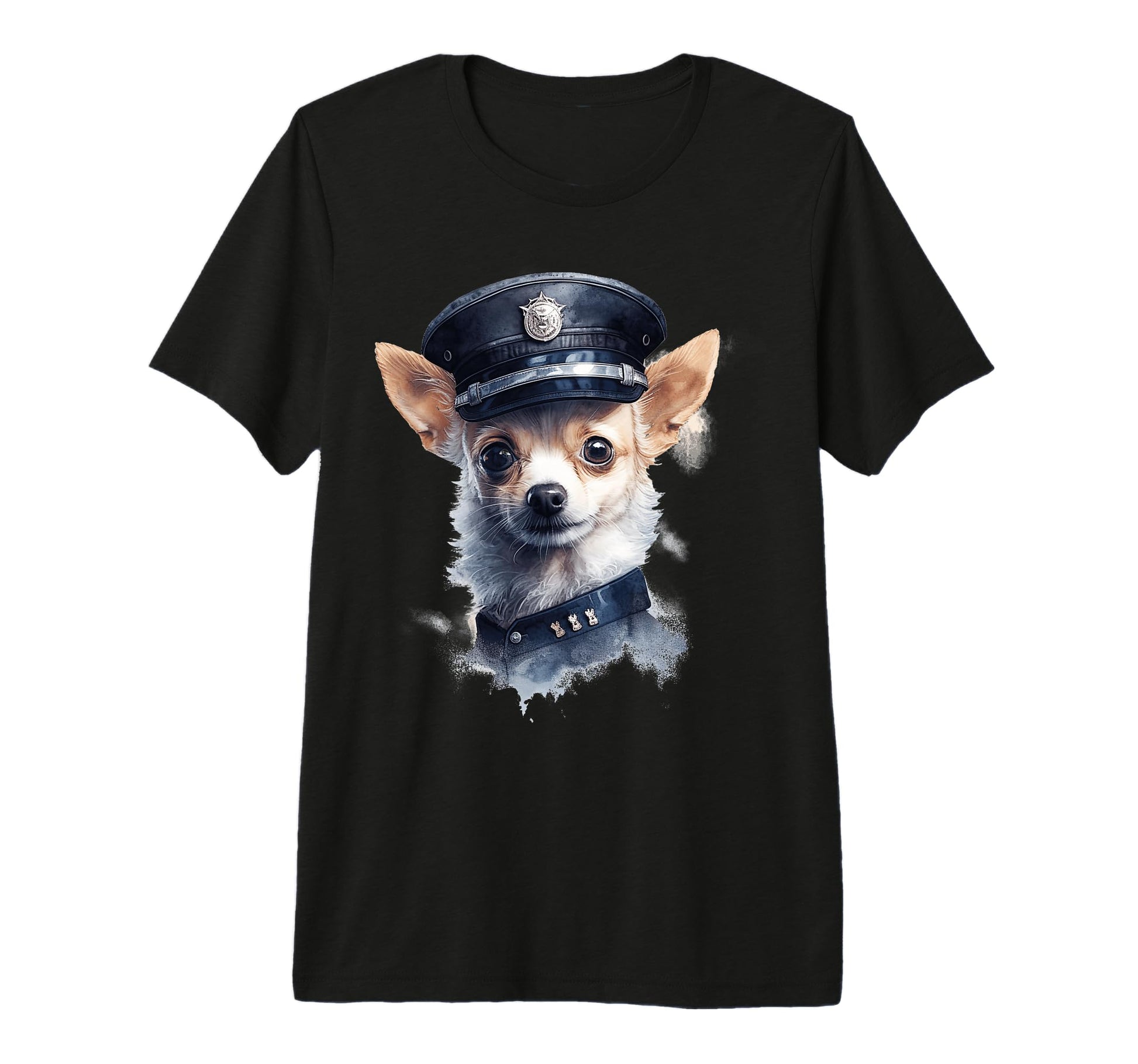 Valiant Puppy Police Dog Portrait Guard T-Shirt - Trendy Graphic Men Women - T-Shirt, Sweatshirt, Hoodie