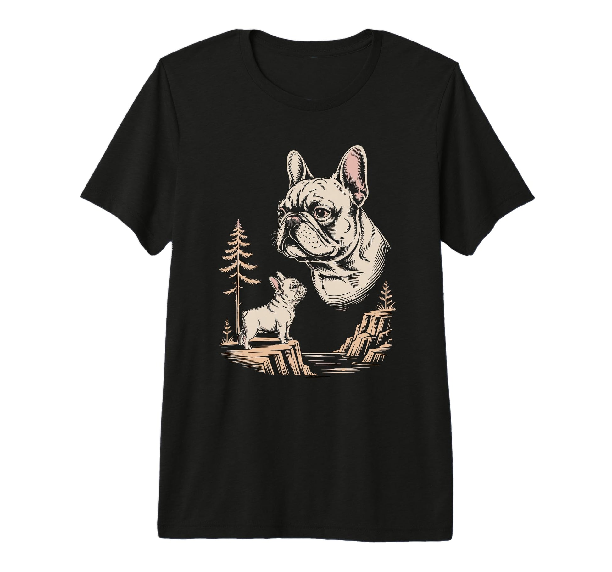 Mom Dad French Bulldog Dog Owner Hiking T-Shirt - Graphic Print Unisex - T-Shirt, Sweatshirt, Hoodie