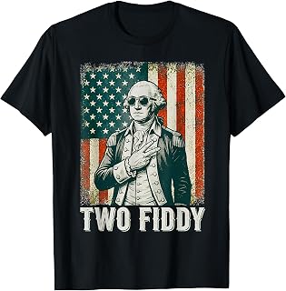 Two Fiddy Vintage George Washington Funny 250 Anniversary T-Shirt Unisex T-shirt, Sweatshirt, Hoodie, Long Sleeve Tee - T-Shirt, Sweatshirt, Hoodie