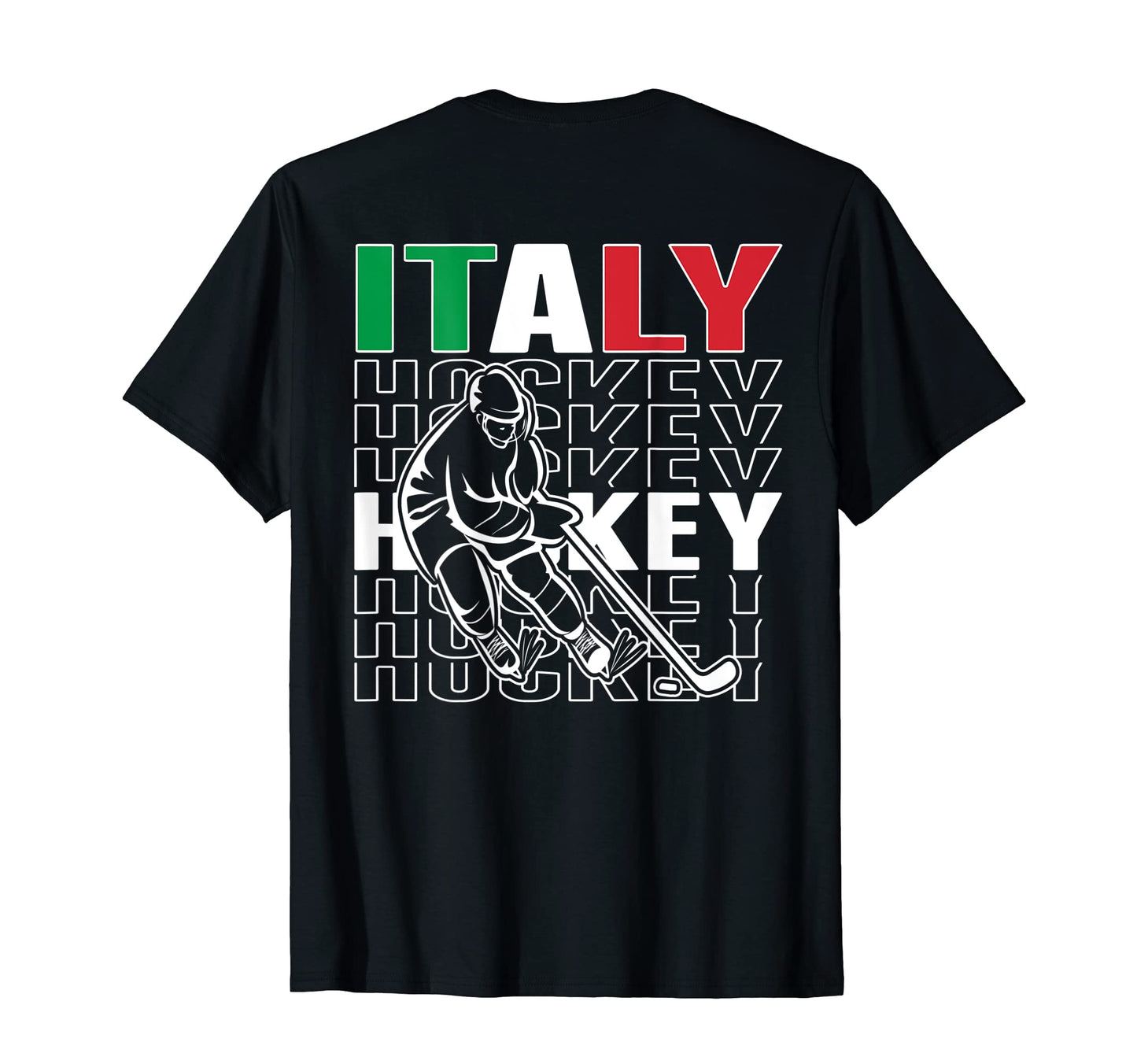 Italy Ice Hockey Fans Jersey Support T-Shirt - Graphic Print Men Women - T-Shirt, Sweatshirt, Hoodie